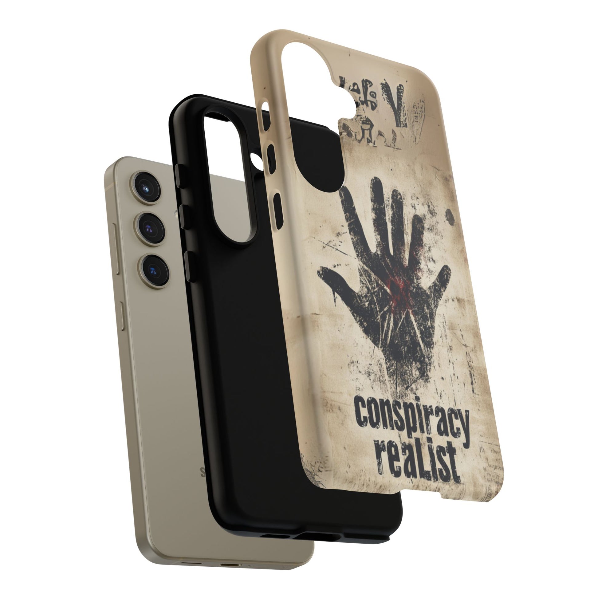 Conspiracy Theories Paranormal Mystery UFO X-Files Inspired Ghostly Hand Conspiracy Realist Cryptid iPhone 13 14 15 16 Pro Max Galaxy Pixel