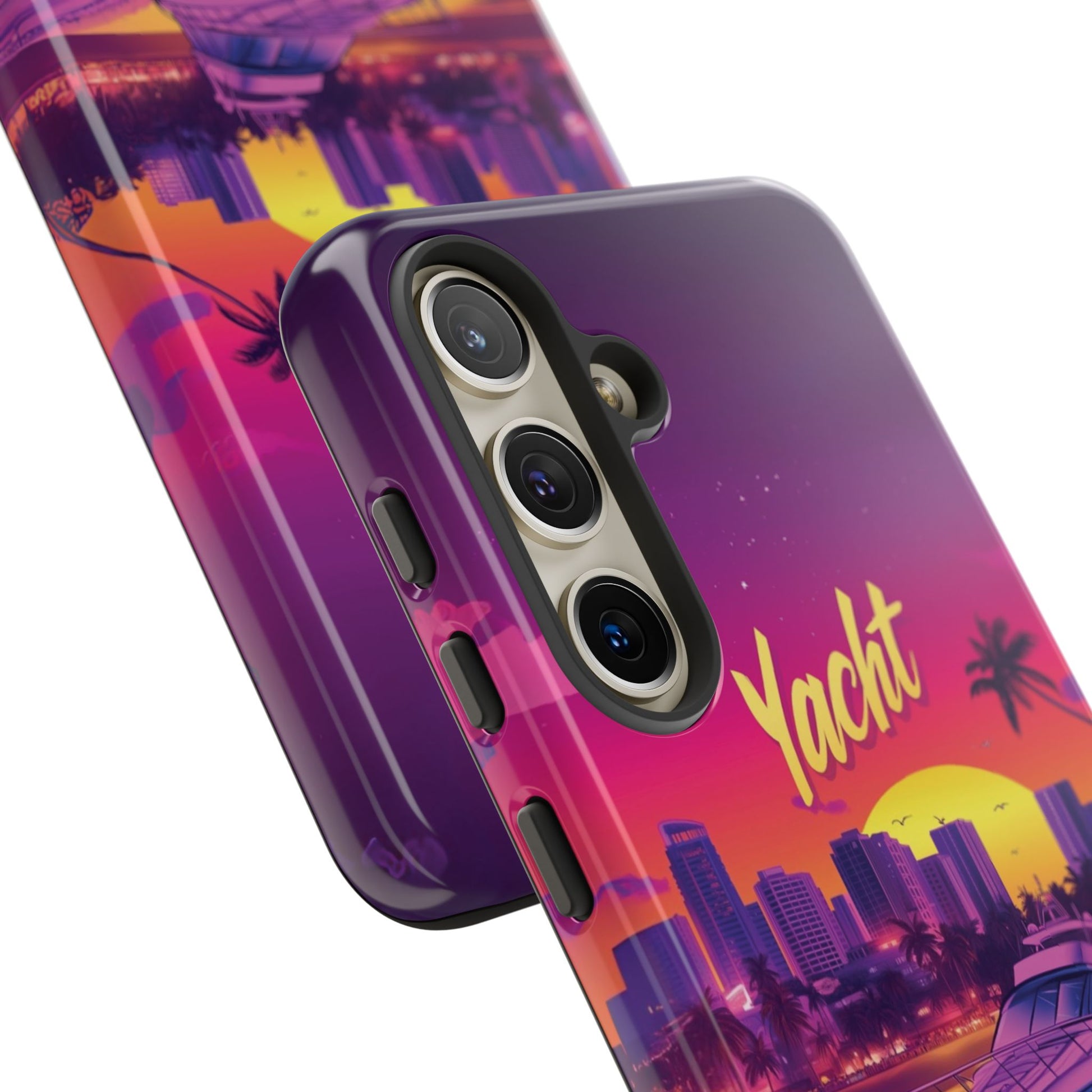 Yacht Rock Custom Phone Case iPhone 13 14 15 16 Pro Max Sunset Cruise Harbor Miami Vice Yacht Rock Gift Boating Captain South Beach Surfing