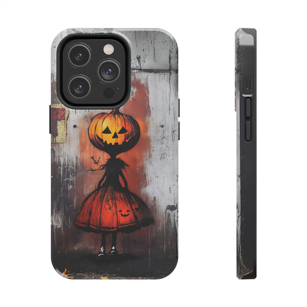 Halloween Pumpkin Wednesday Fall Artistic Gothic Dark Academia Street Art Urban Graffiti Phone Case Street iPhone 15 Pro Max Samsung Galaxy