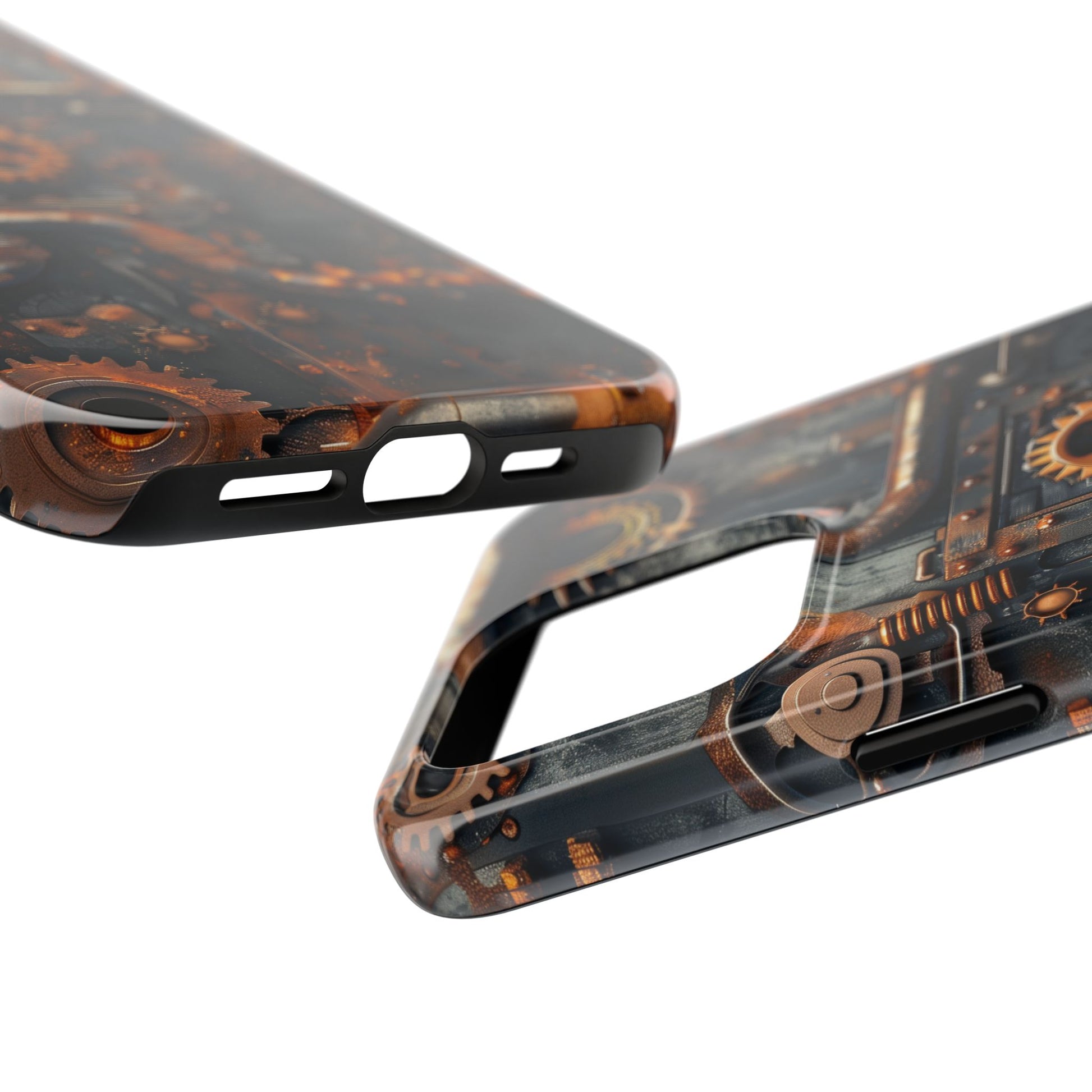 Steampunk Phone Case - Industrial Style Cover with Pipes and Cogs - Unique Steampunk Accessory for Your Phone