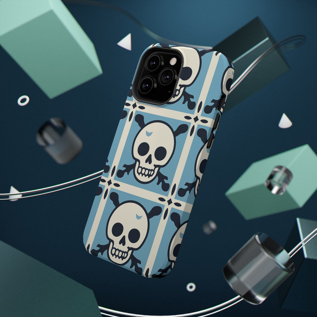 Cute Skull Phone Case Sugar Skull Ghingham Impact-Resistant Cover Goth Skull, Halloween Gift iphone 13 14 15 16 Pro Max