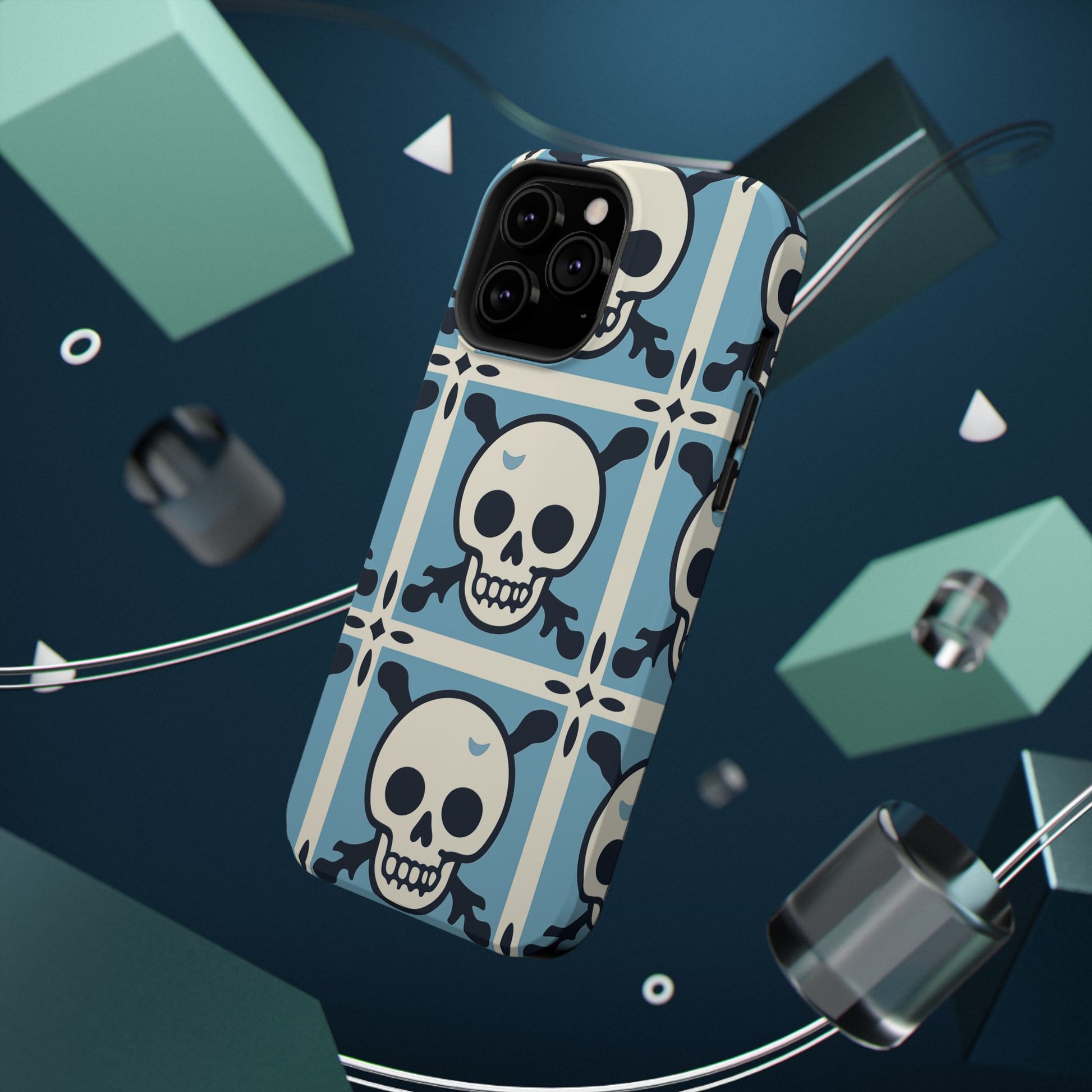 Cute Skull Phone Case Sugar Skull Ghingham Impact-Resistant Cover Goth Skull, Halloween Gift iphone 13 14 15 16 Pro Max