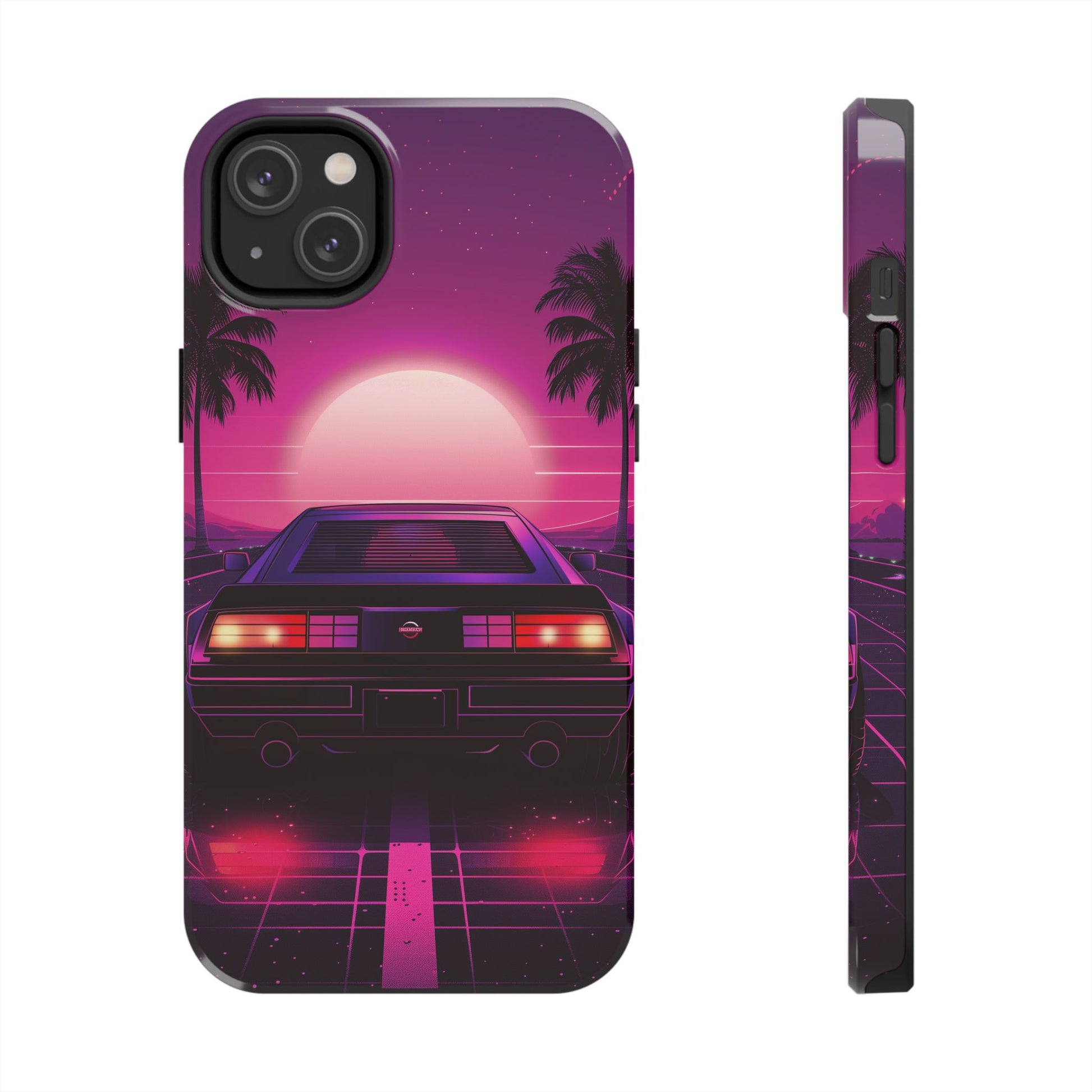 Durable 80s Retro Car Phone Case - Tough Vintage Design - Protective Mobile Cover - Fun Classic Car Accessory