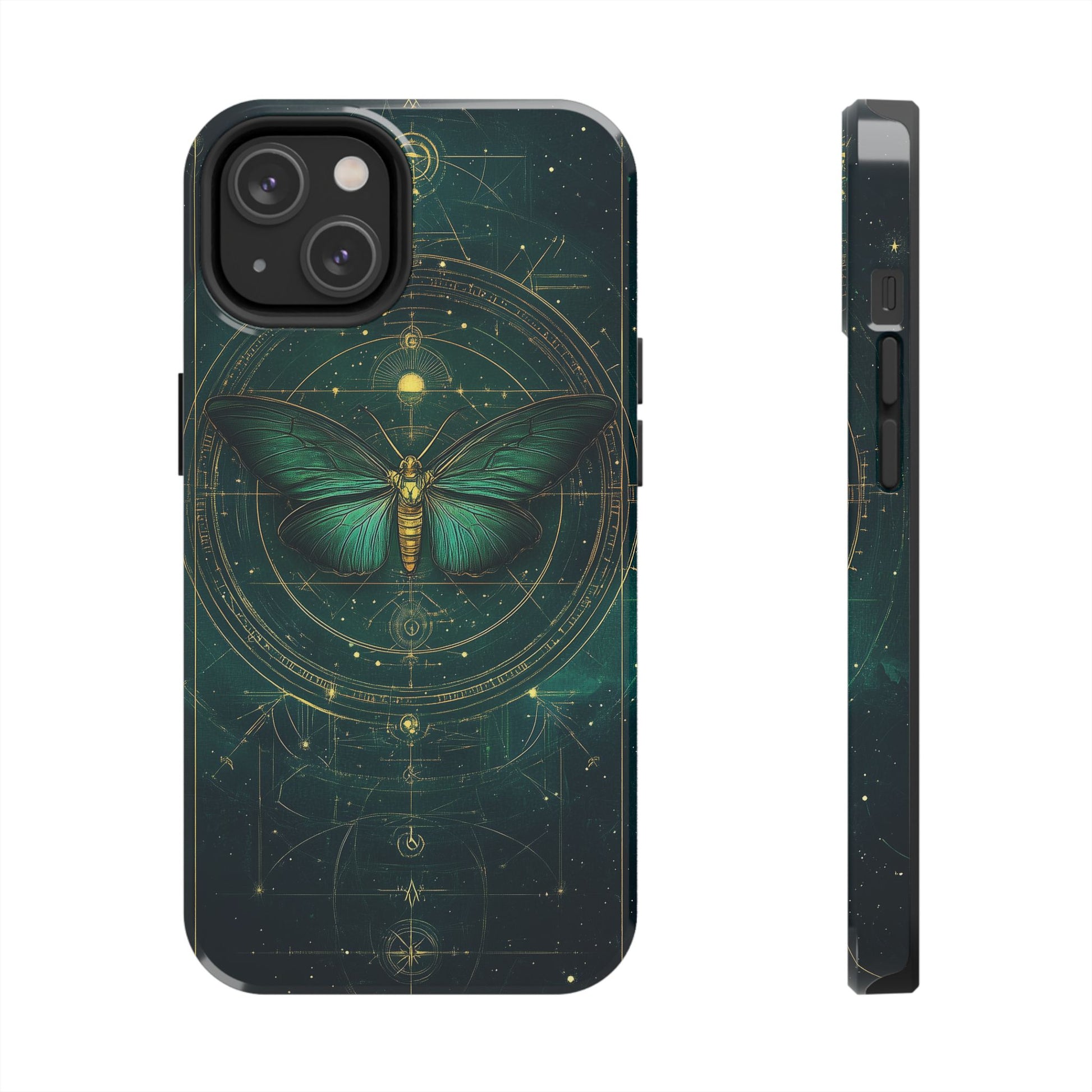 Celestial Dark Academia Phone Case, Magical Moth Vintage  Witchcraft iPhone Cover, Esoteric Nature Art, iPhone 15 Pro Max, iPhone 14 Pro