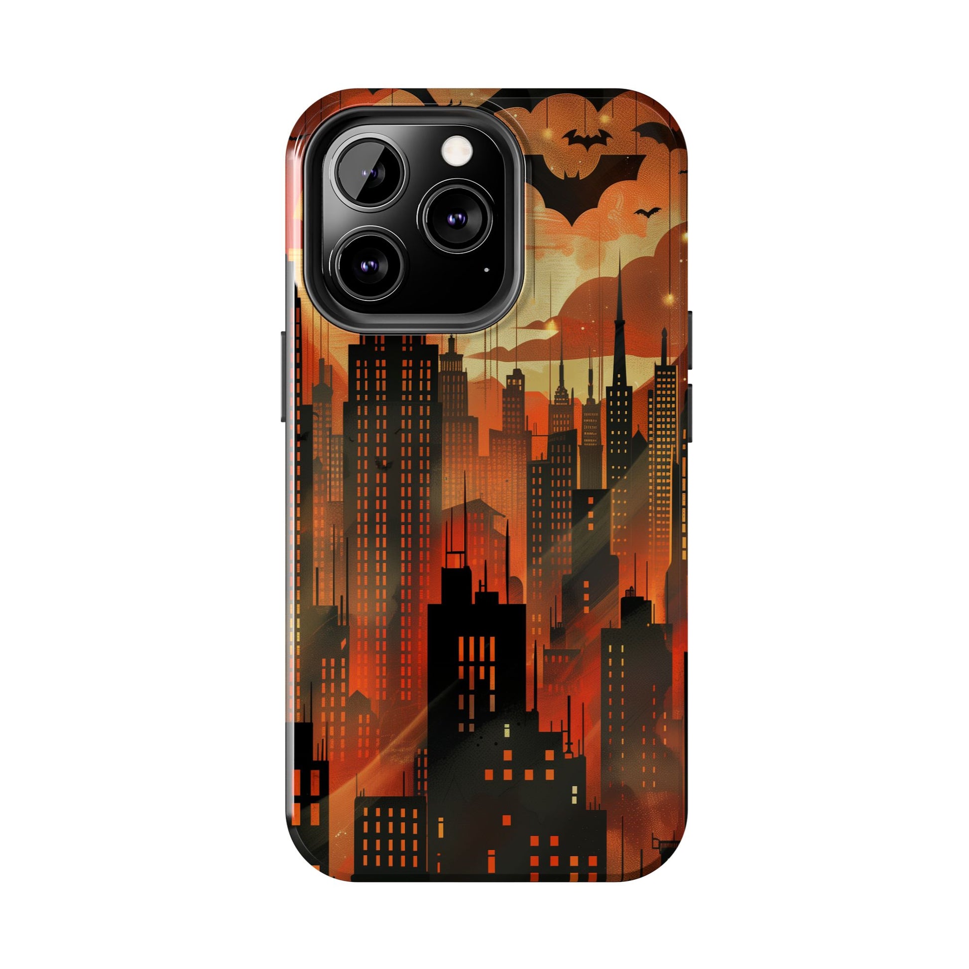 Batman Inspired Phone Case - Gotham Art Deco Style - Comic Book Hero Phone Cover - Unique Superhero Accessory