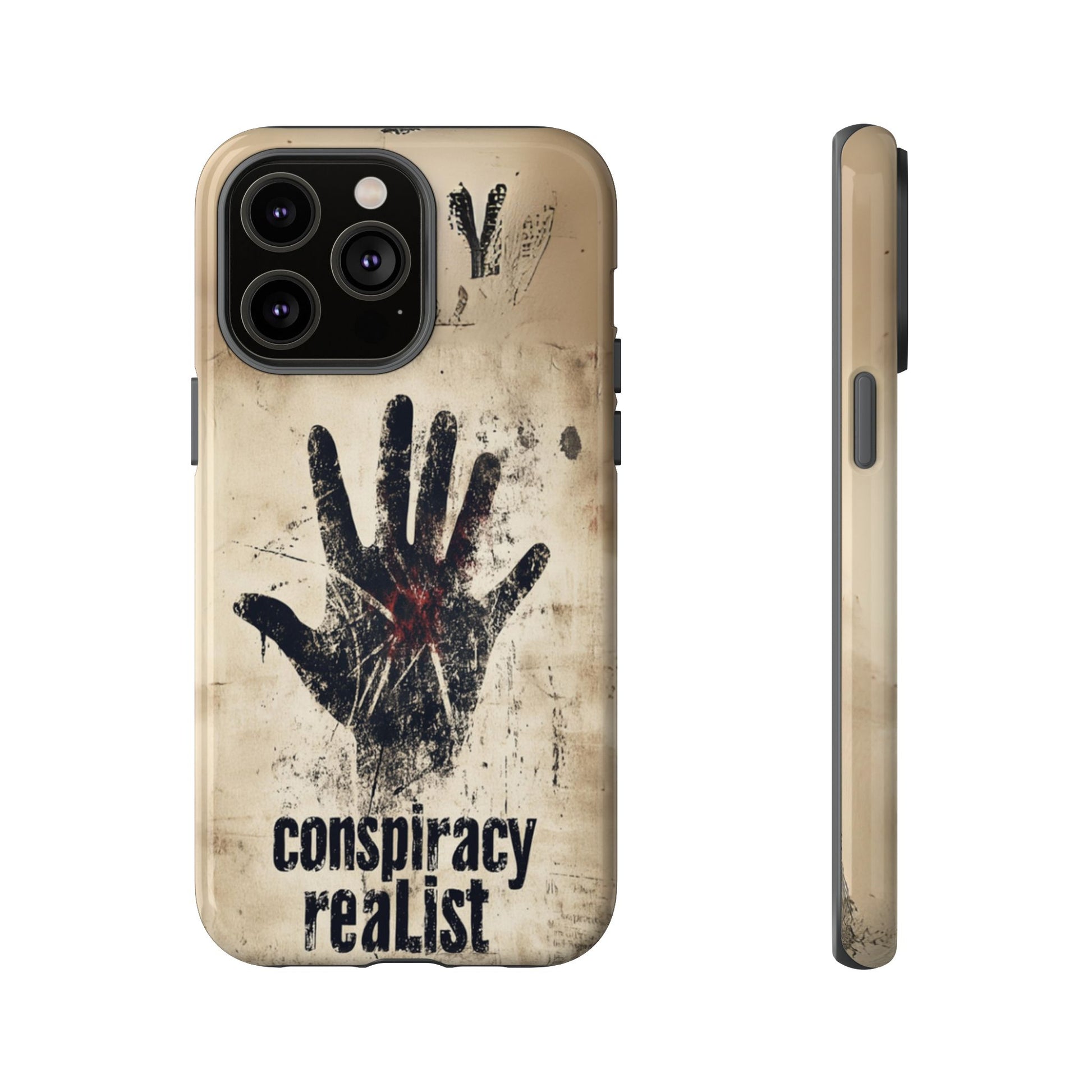 Conspiracy Theories Paranormal Mystery UFO X-Files Inspired Ghostly Hand Conspiracy Realist Cryptid iPhone 13 14 15 16 Pro Max Galaxy Pixel