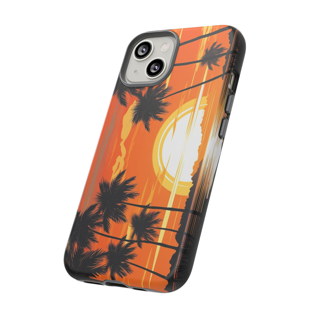 Sunset Palm Trees Tough Phone Cases for iPhone and Android