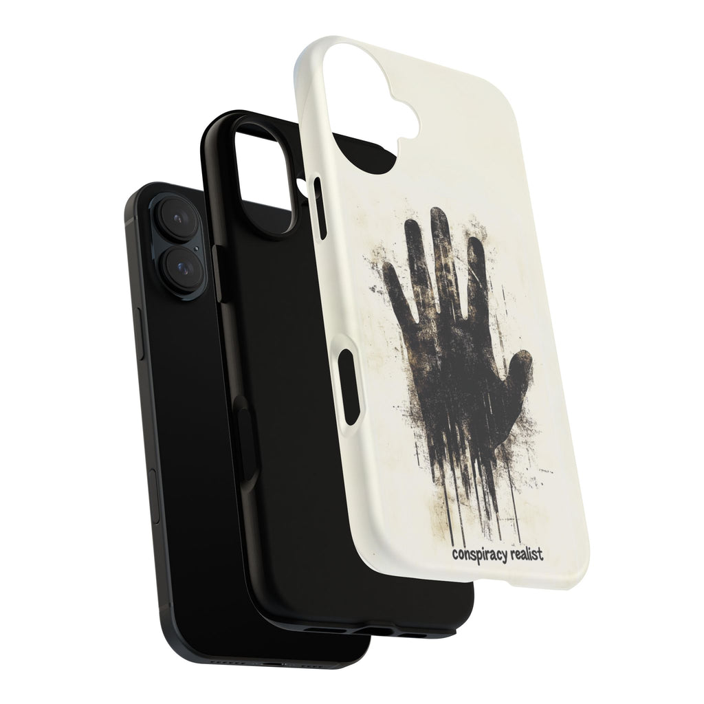 Conspiracy Realist Paranormal Mystery Design X-Files Inspired Ghostly Hand Conspiracy Theory Creepy iPhone 13 14 15 16 Pro Max Galaxy Pixel