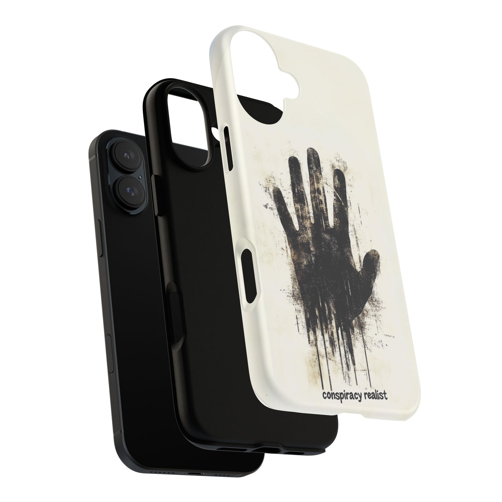 Conspiracy Realist Paranormal Mystery Design X-Files Inspired Ghostly Hand Conspiracy Theory Creepy iPhone 13 14 15 16 Pro Max Galaxy Pixel