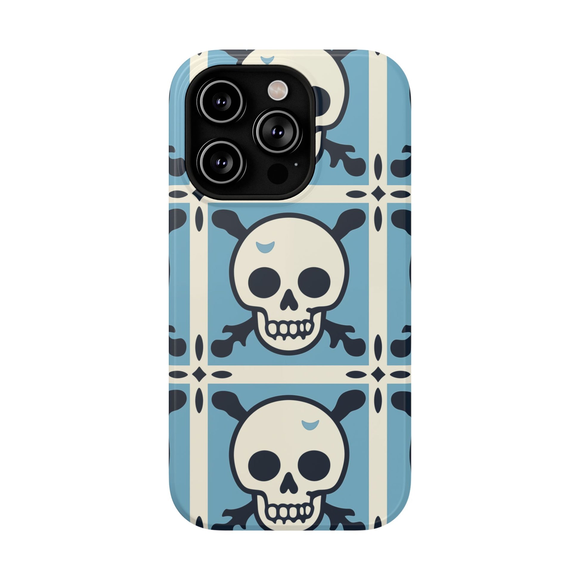 Cute Skull Phone Case Sugar Skull Ghingham Impact-Resistant Cover Goth Skull, Halloween Gift iphone 13 14 15 16 Pro Max