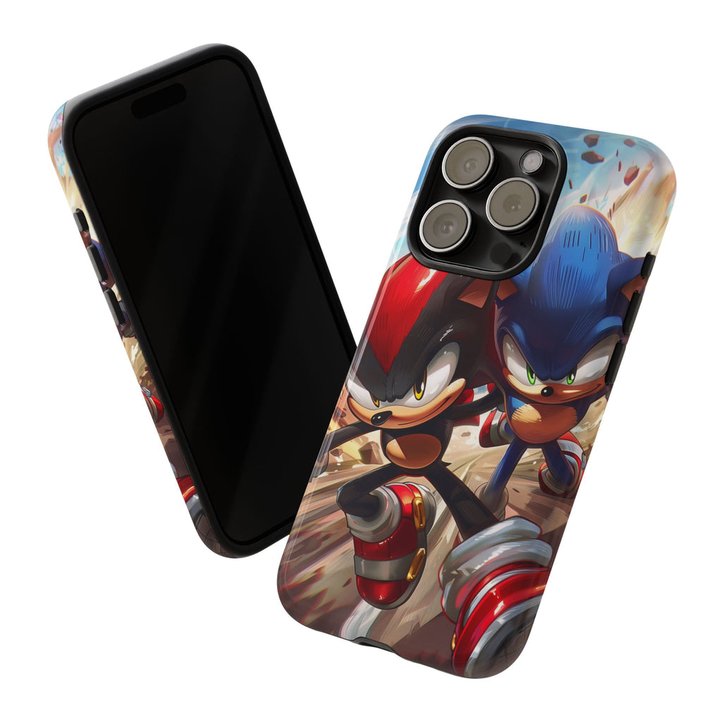 Sonic and Shadow Phone Case, Sonic and Shadow, Tough Android Case, Fun Video Game Phone Case, Retro Game Case, SEGA Video Game Android Case