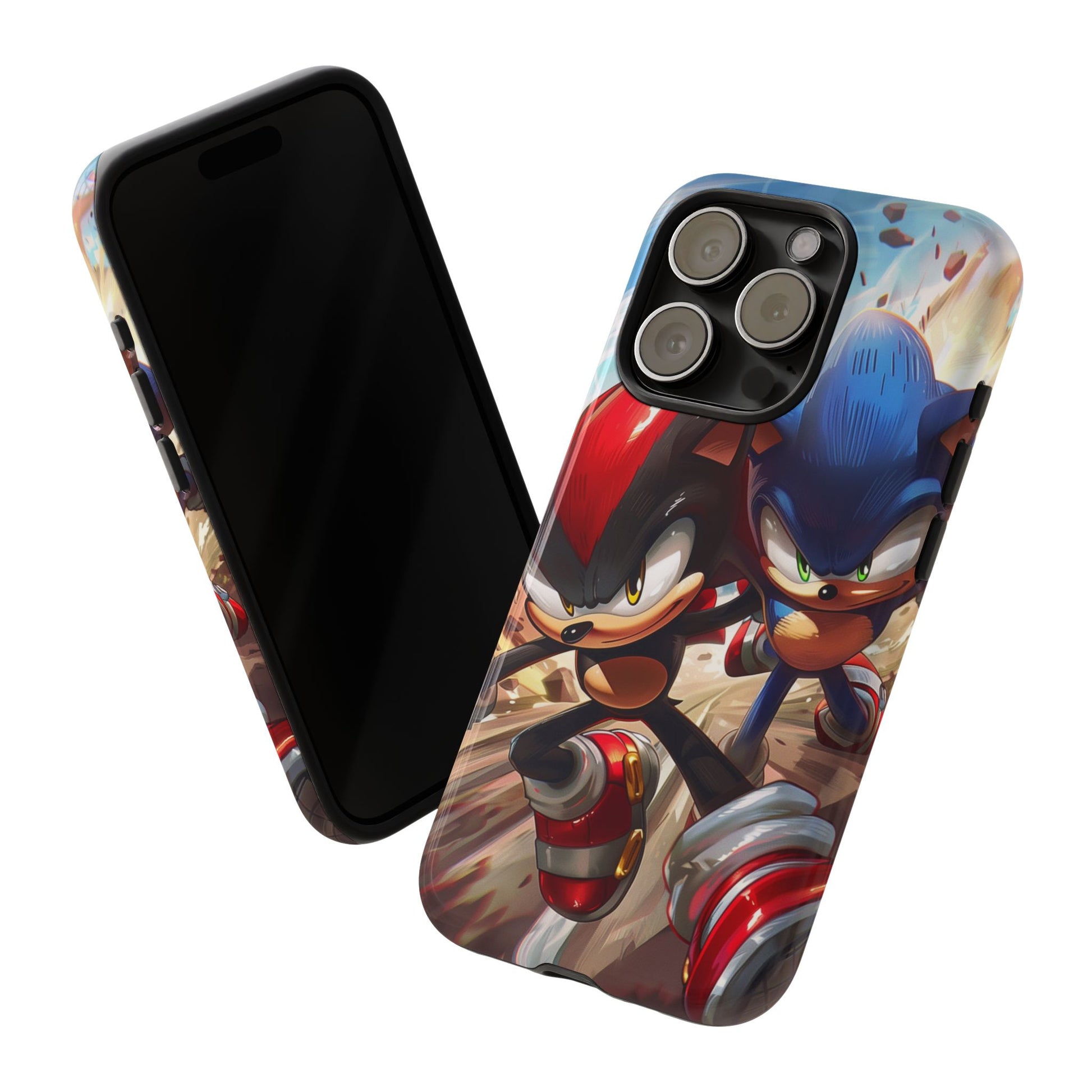 Sonic and Shadow Phone Case, Sonic and Shadow, Tough Android Case, Fun Video Game Phone Case, Retro Game Case, SEGA Video Game Android Case