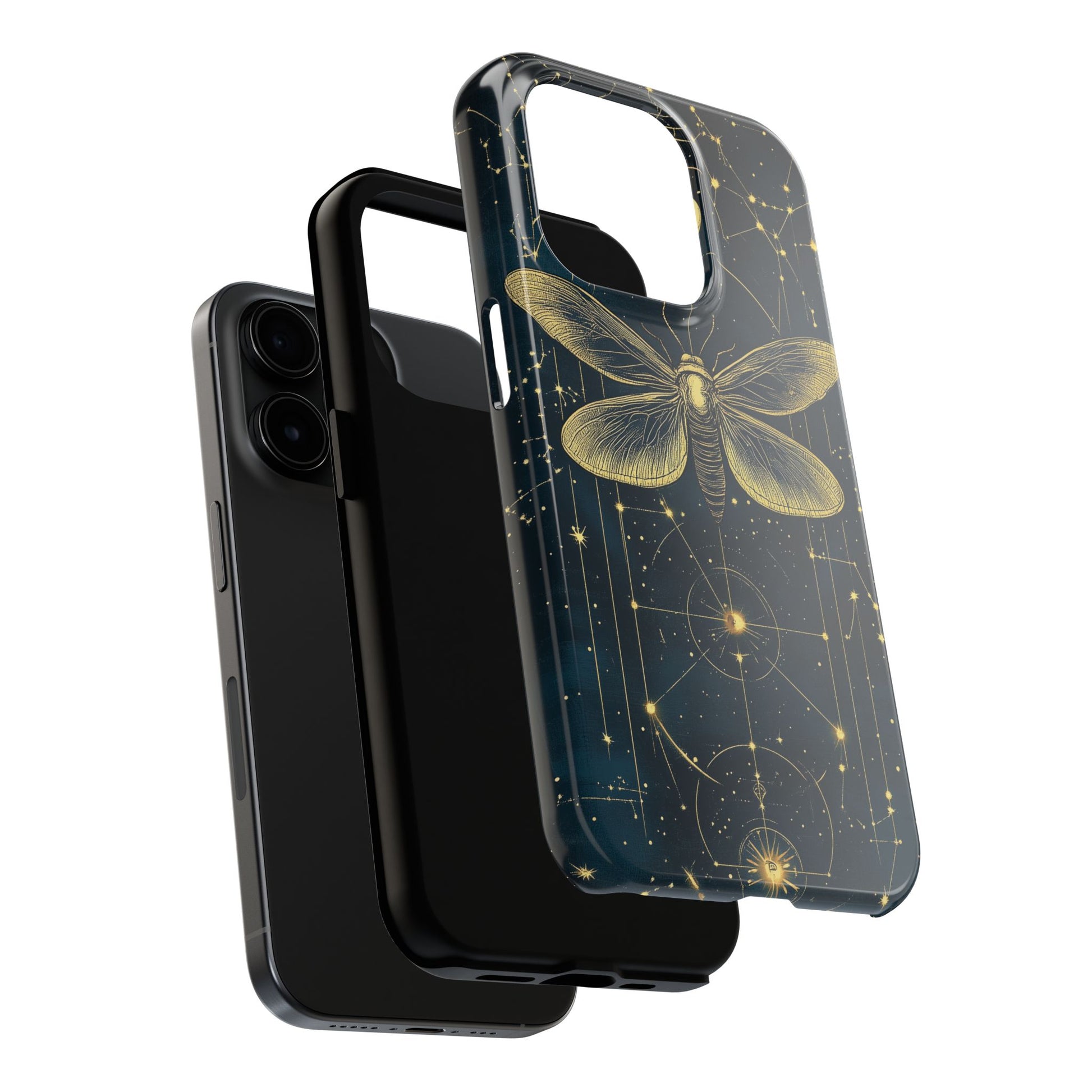 Celestial Dark Academia Phone Case Magical Moth Astrology Witchcraft Esoteric Entomology Nature Art Phone 13 14 15 Pro Max Samsung