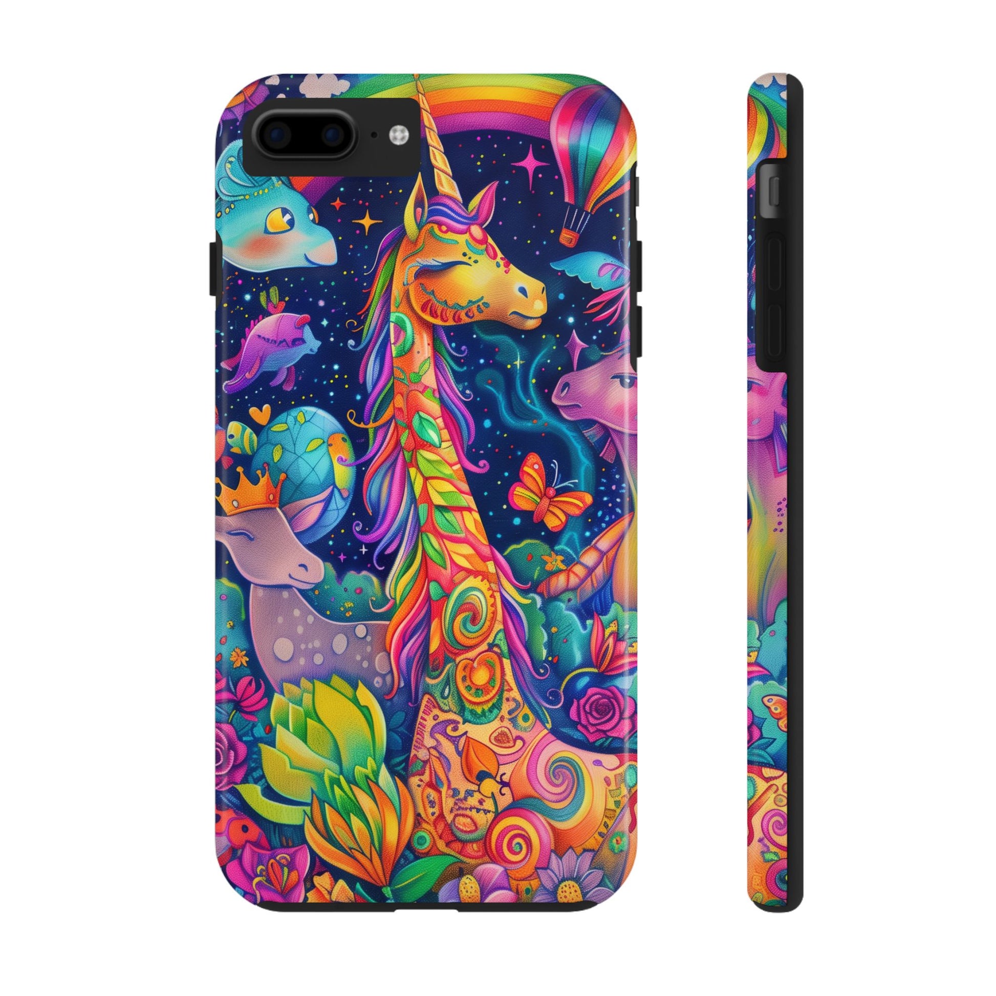 Lisa Frank Inspired Phone Case | Magical Animals & Rainbows Cover, Giraffe, Unicorn iphone case