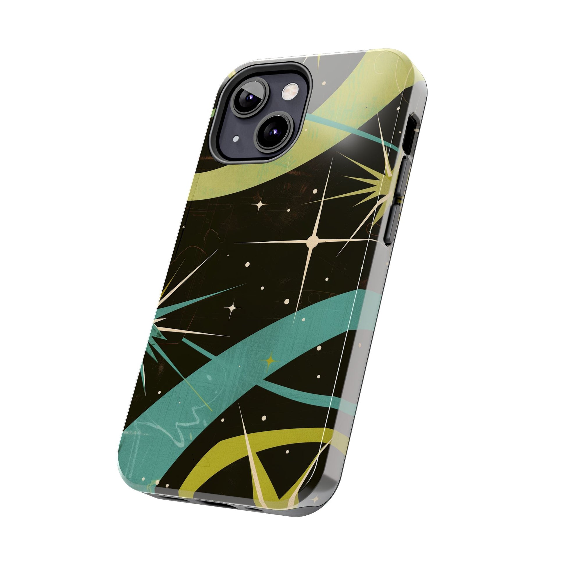 Mid Century Modern Star Design Phone Case, Earth Tone Colors, Retro Style Smartphone Cover, Vintage Phone Case, iPhone 14 Case, Apple iPhone