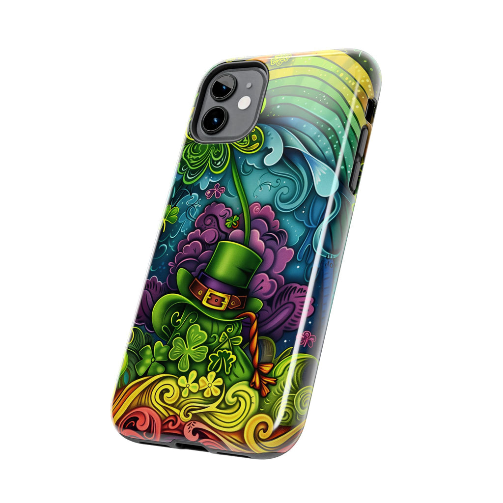 St. Patrick's Day Lucky Phone Case, Green Shamrock Protective Cover, Durable Irish Luck Phone Accessory, Holiday Gift Idea