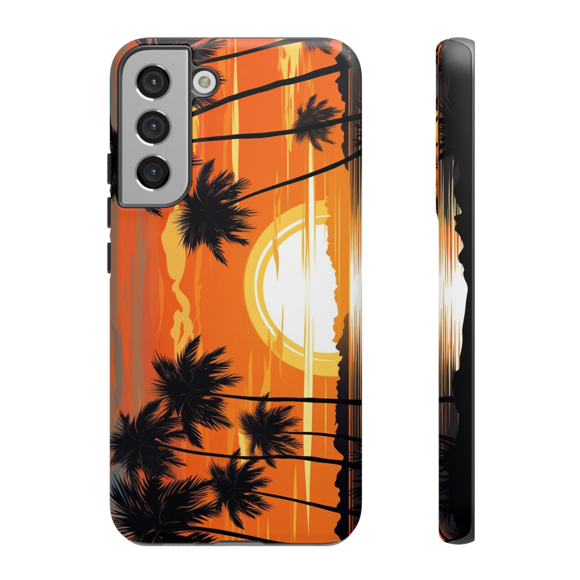 Sunset Palm Trees Tough Phone Cases for iPhone and Android