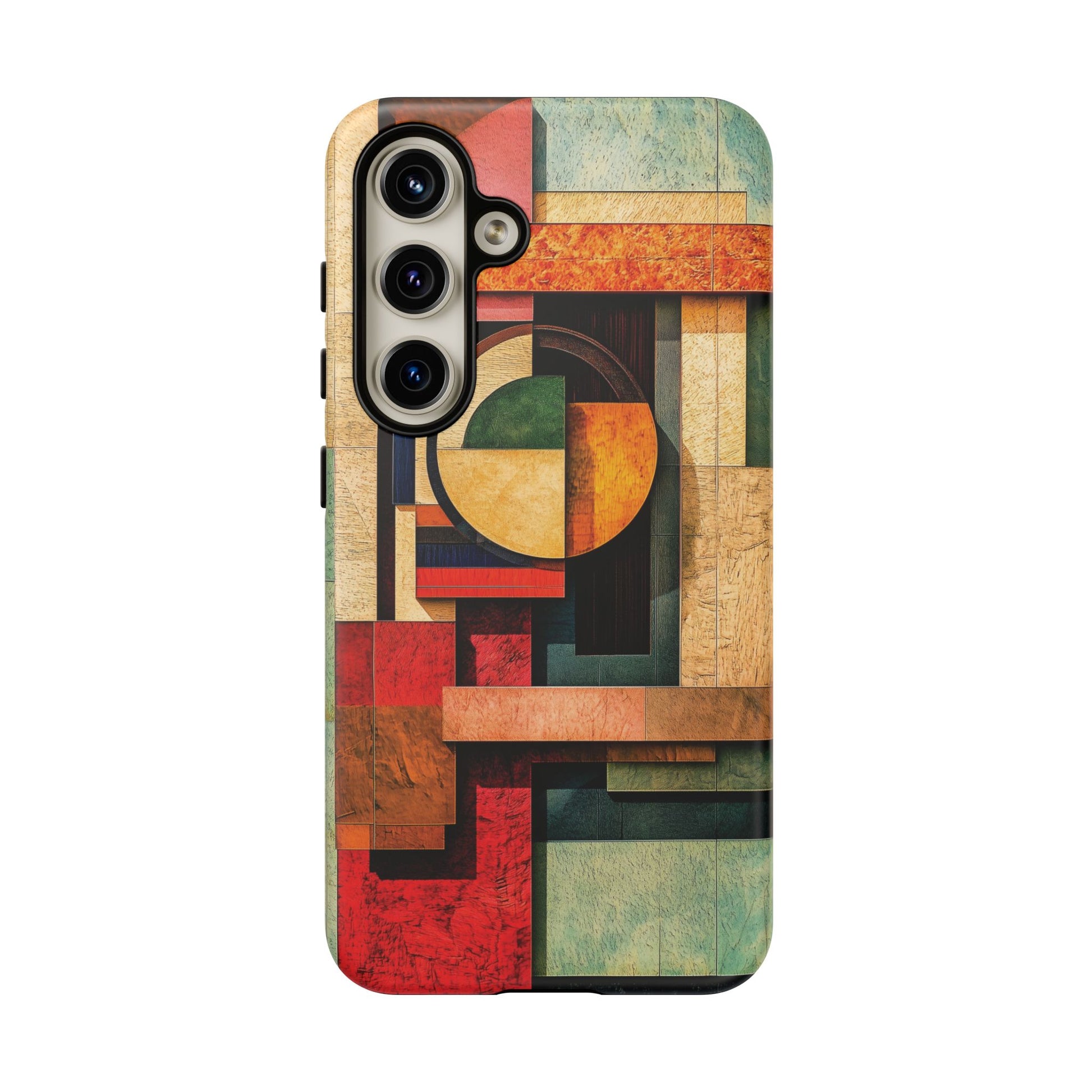 Tan Prairie Style Frank Lloyd Wright Usonian Phone Case Geometric Stained Glass Art Deco Marble Gold 13 14 15 16 iPhone Pro Max Galaxy Pixel