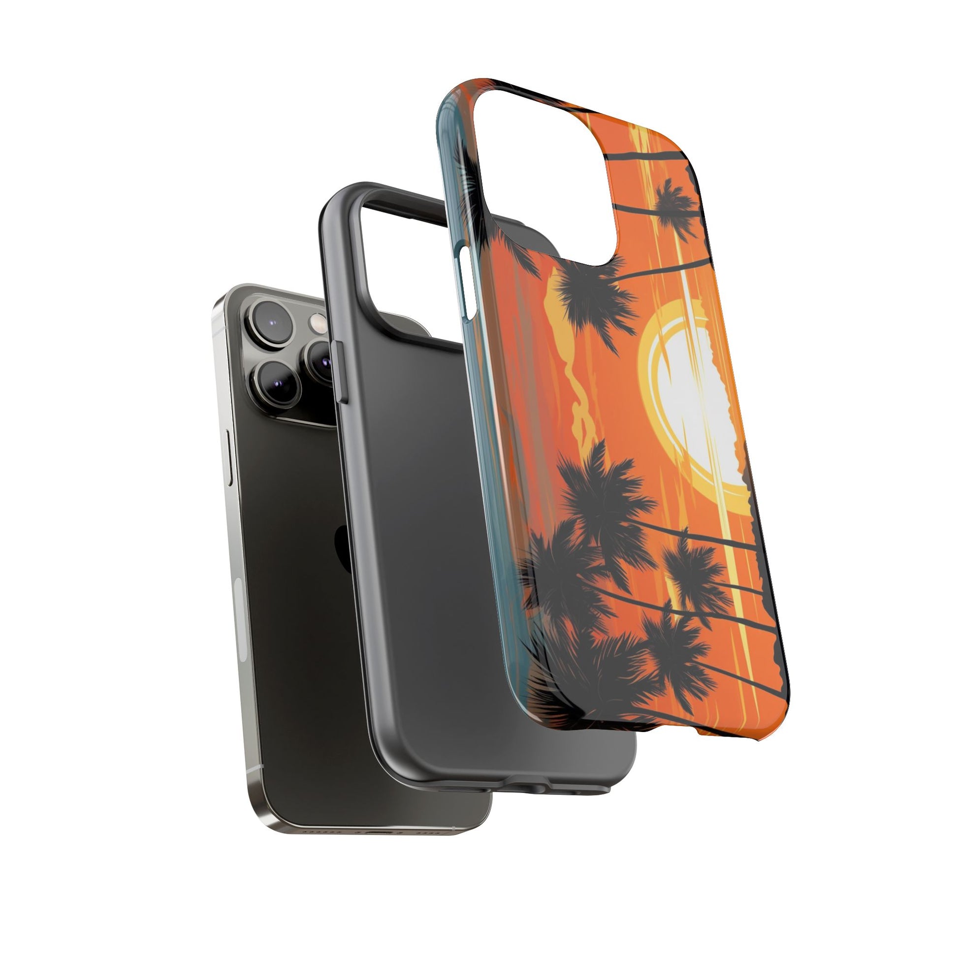 Sunset Palm Trees Tough Phone Cases for iPhone and Android