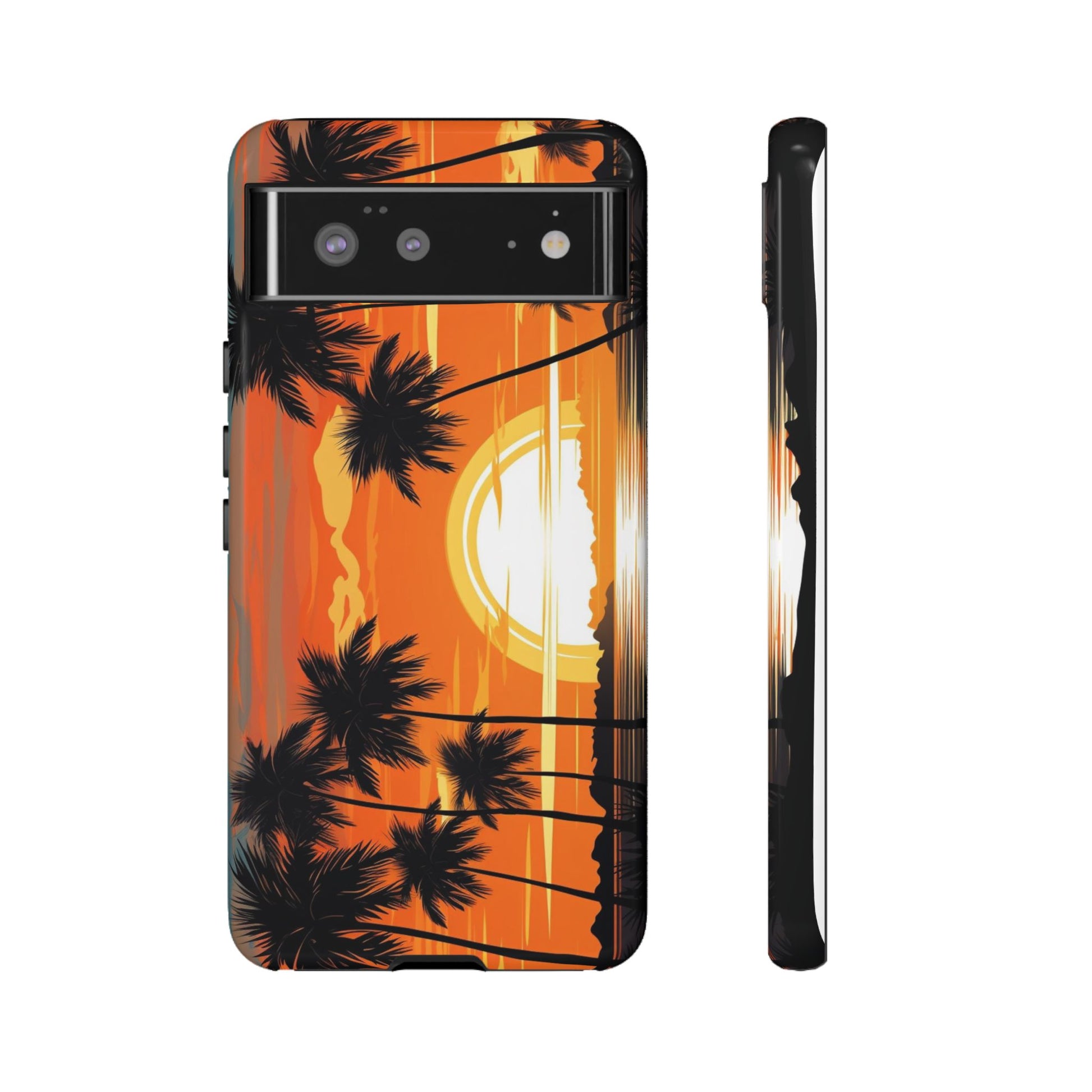 Sunset Palm Trees Tough Phone Cases for iPhone and Android