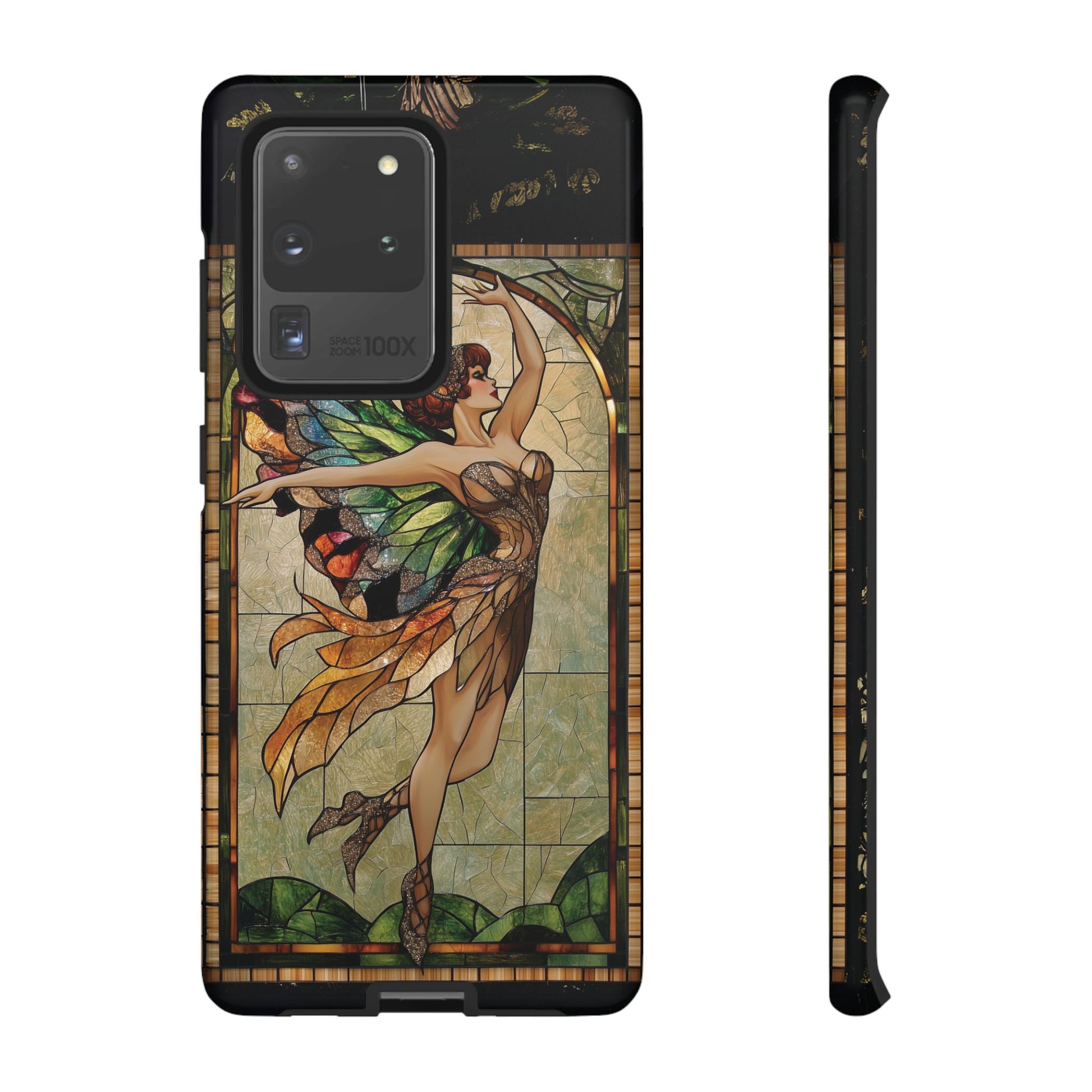 Fairy Phone Case Art Deco Woman Phone Case 1920s Art Nouveau Design in Stained Glass Alphonse Mucha Style Gatsby Style Poster