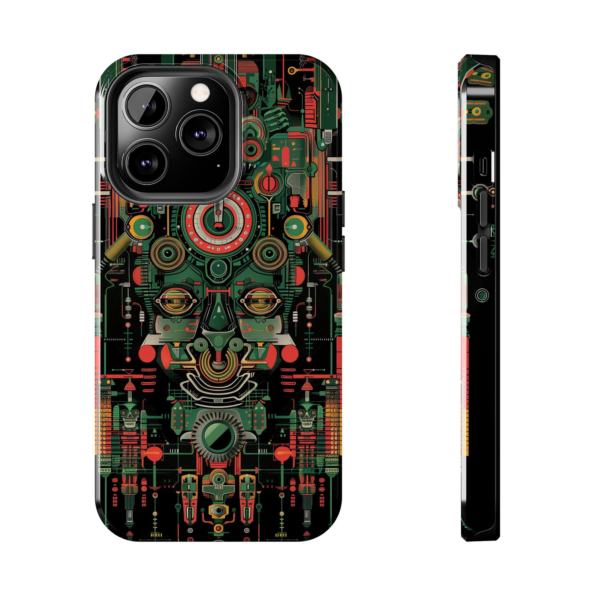 Art Deco Robot Head iPhone Case - Sci-Fi Inspired Cover - Futuristic Design - Unique Tech Accessory - Futurist Gift - Art Deco Robot