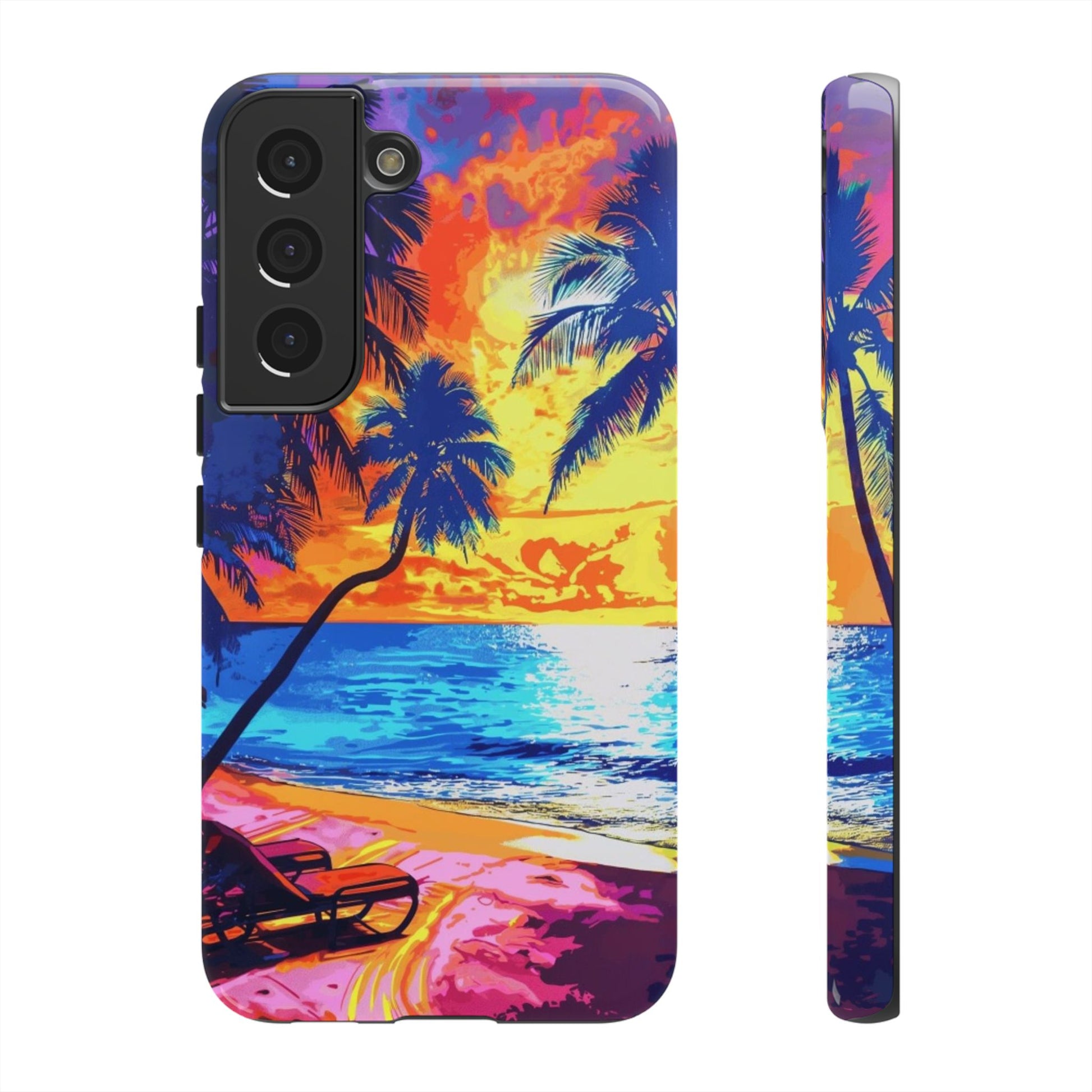 Sunset Bliss: Lisa Frank Style Android Phone Case