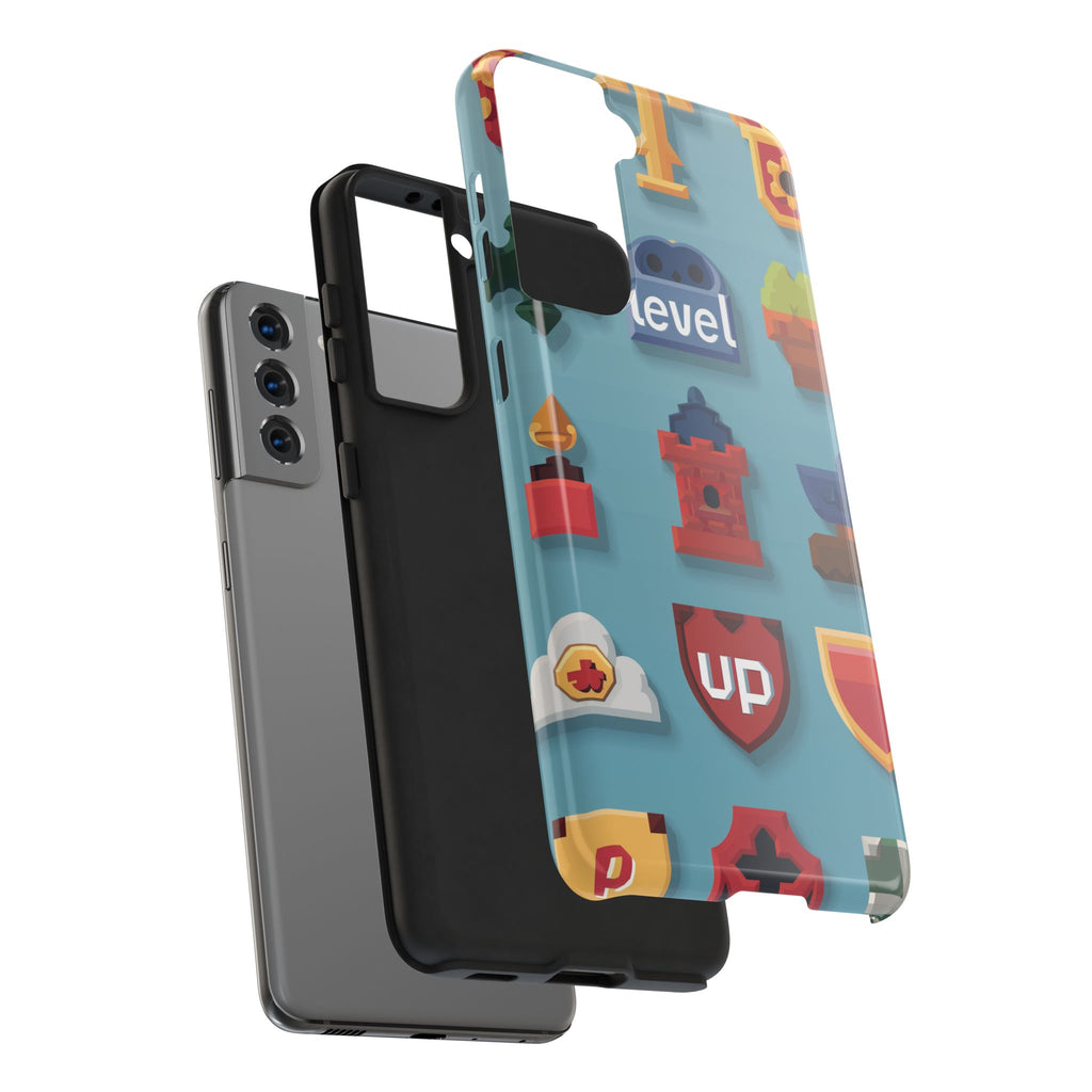 Pixel Art Video Game Level Up Phone Case, Retro Gaming Design, Geeky Gamer Phone Cover, Unique Video Game Art Accessories