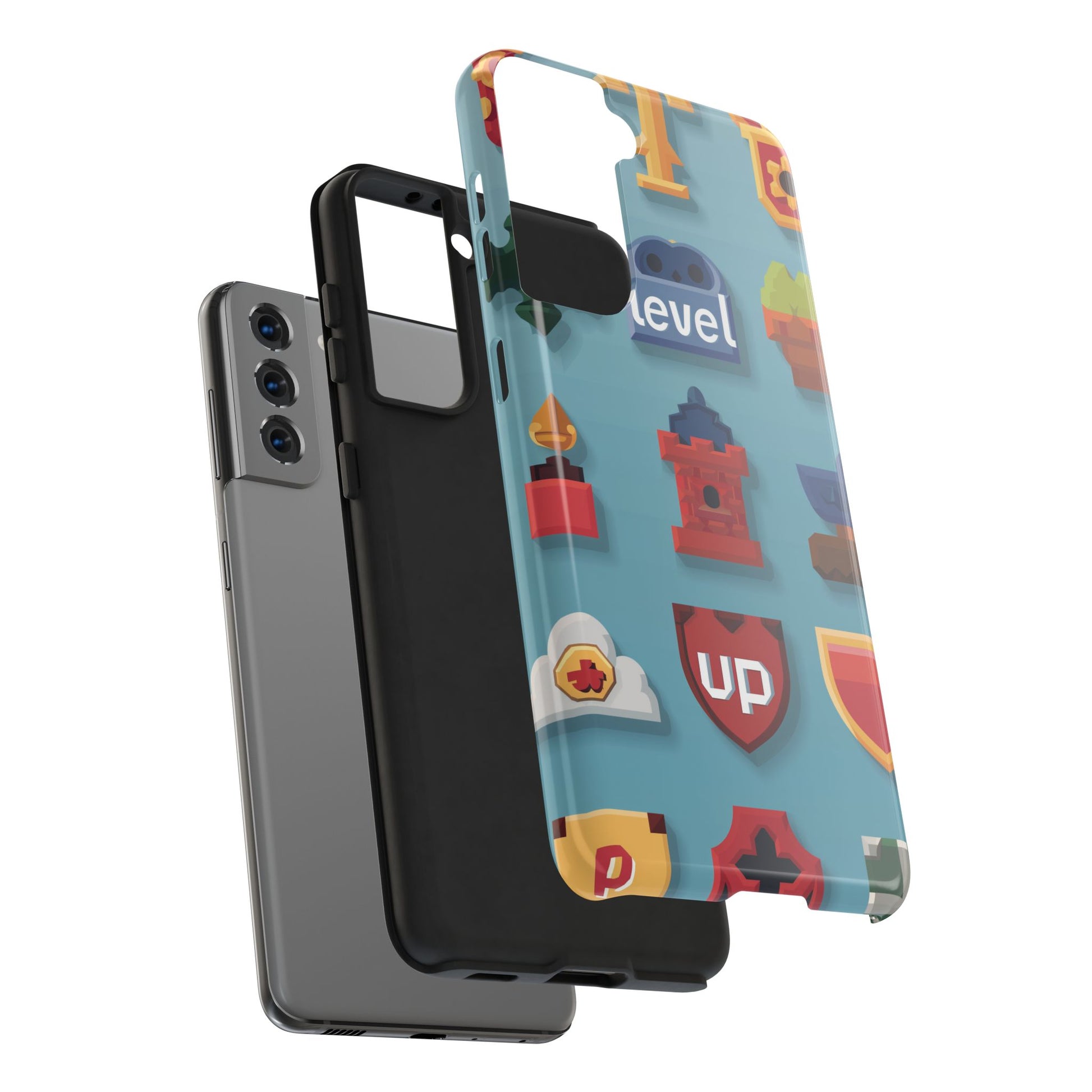 Pixel Art Video Game Level Up Phone Case, Retro Gaming Design, Geeky Gamer Phone Cover, Unique Video Game Art Accessories