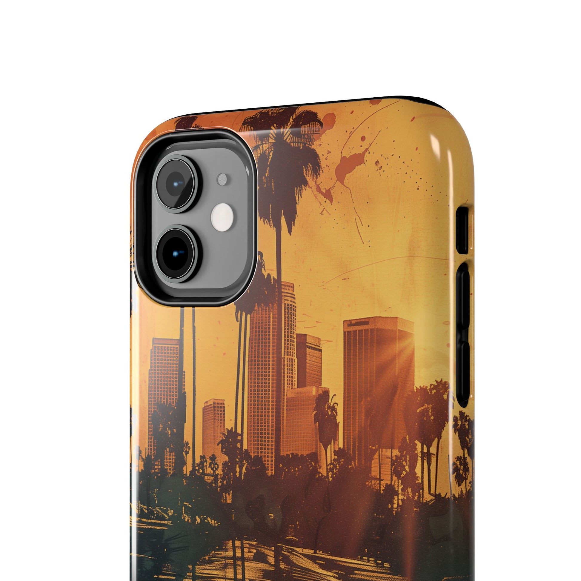 Los Angeles Sunset iPhone Case, Golden Hour Scenic View, Hollywood Hills Sunset Phone Case, Palm Trees Phone Case, iphone 15 pro max case