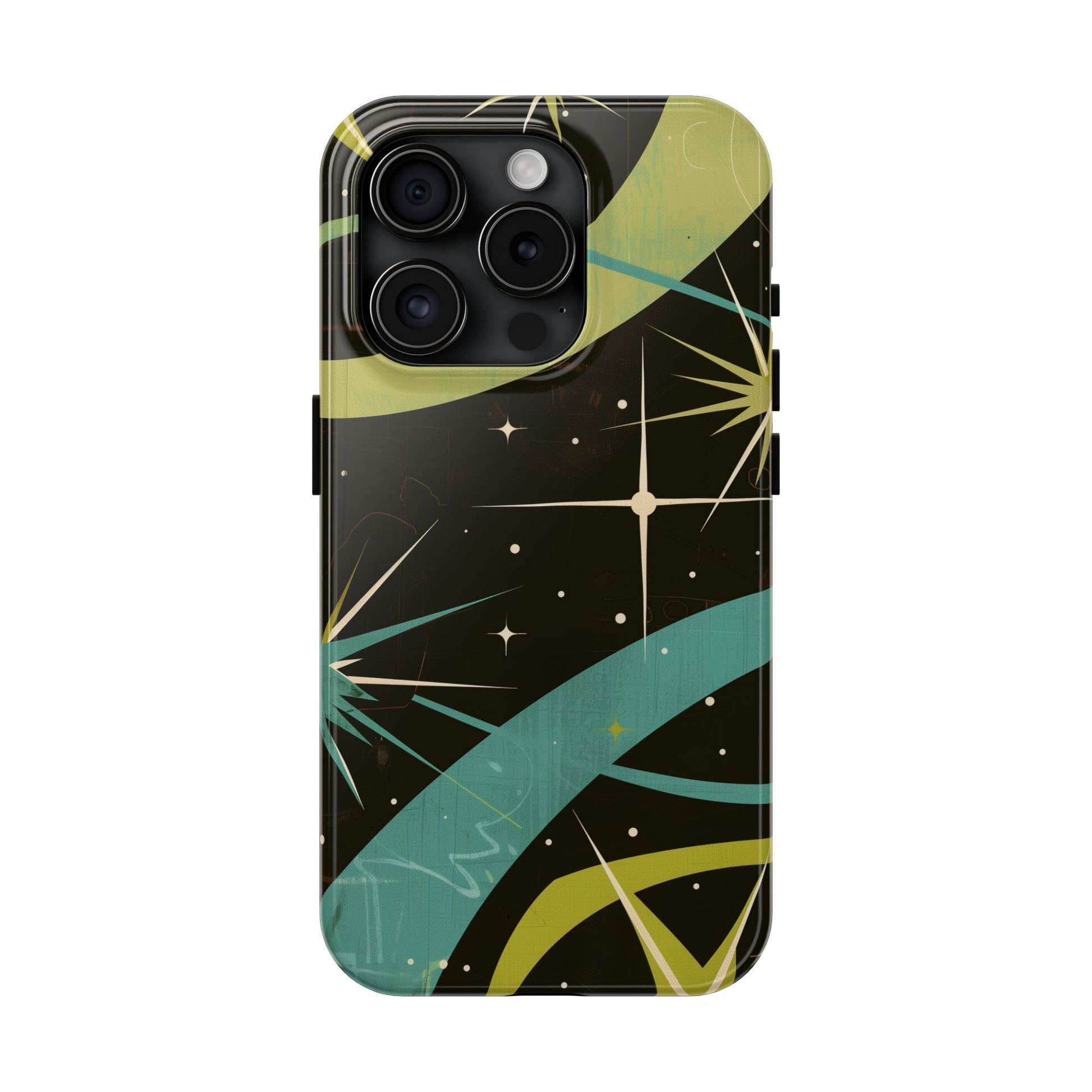 Mid Century Modern Star Design Phone Case, Earth Tone Colors, Retro Style Smartphone Cover, Vintage Phone Case, iPhone 14 Case, Apple iPhone