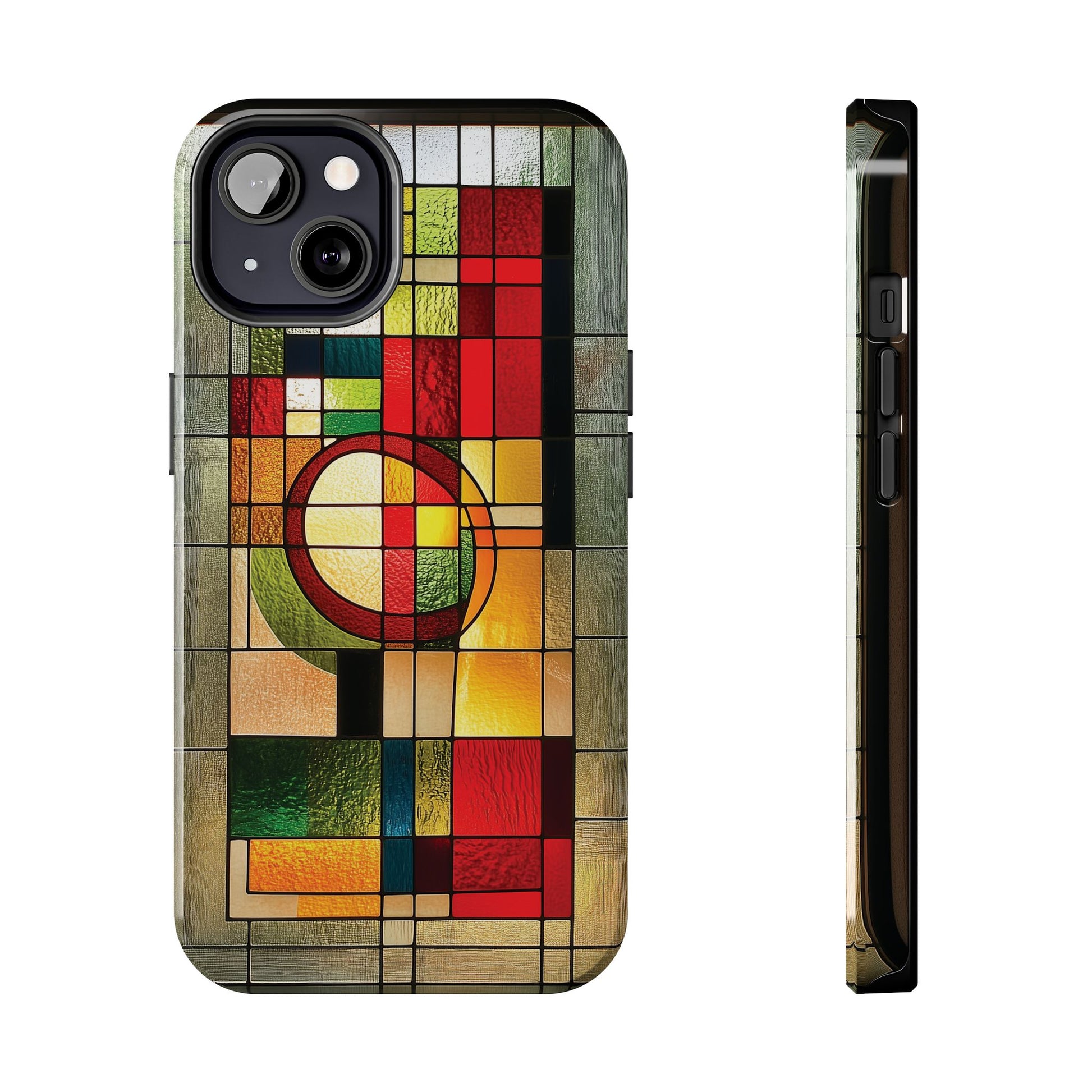Realistic Stained Glass Phone Case Artistic iPhone Case Architectural Design, Art Deco iphone Case, iPhone 15 Pro Max Samsung Galaxy S23