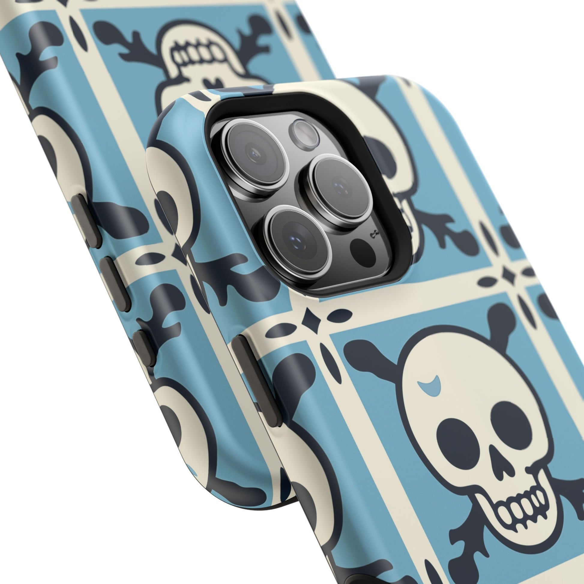 Cute Skull Phone Case Sugar Skull Ghingham Impact-Resistant Cover Goth Skull, Halloween Gift iphone 13 14 15 16 Pro Max