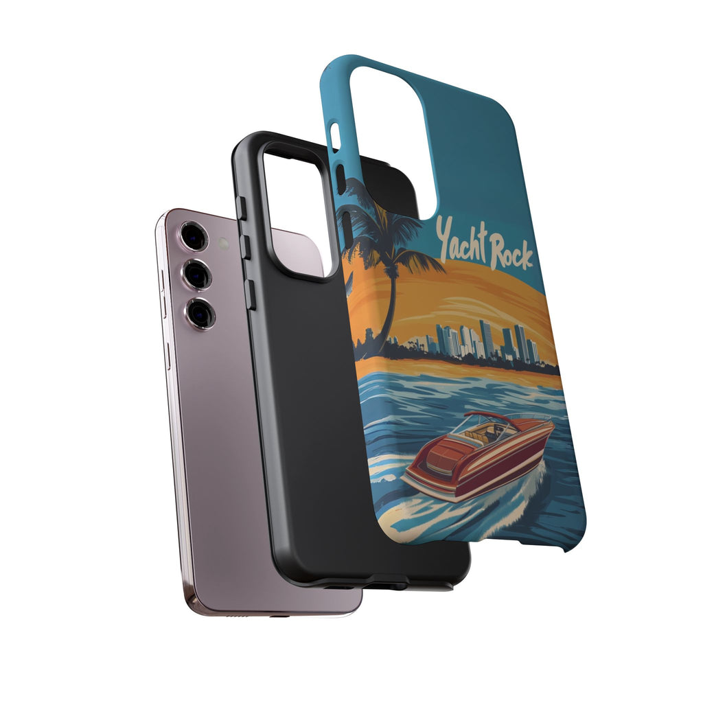 Yacht Rock Phone Case Custom iPhone 13 14 15 16 Pro Max Sunset Cruise Harbor Miami Vice Yacht Rock Gift Boating Captain South Beach Surfing