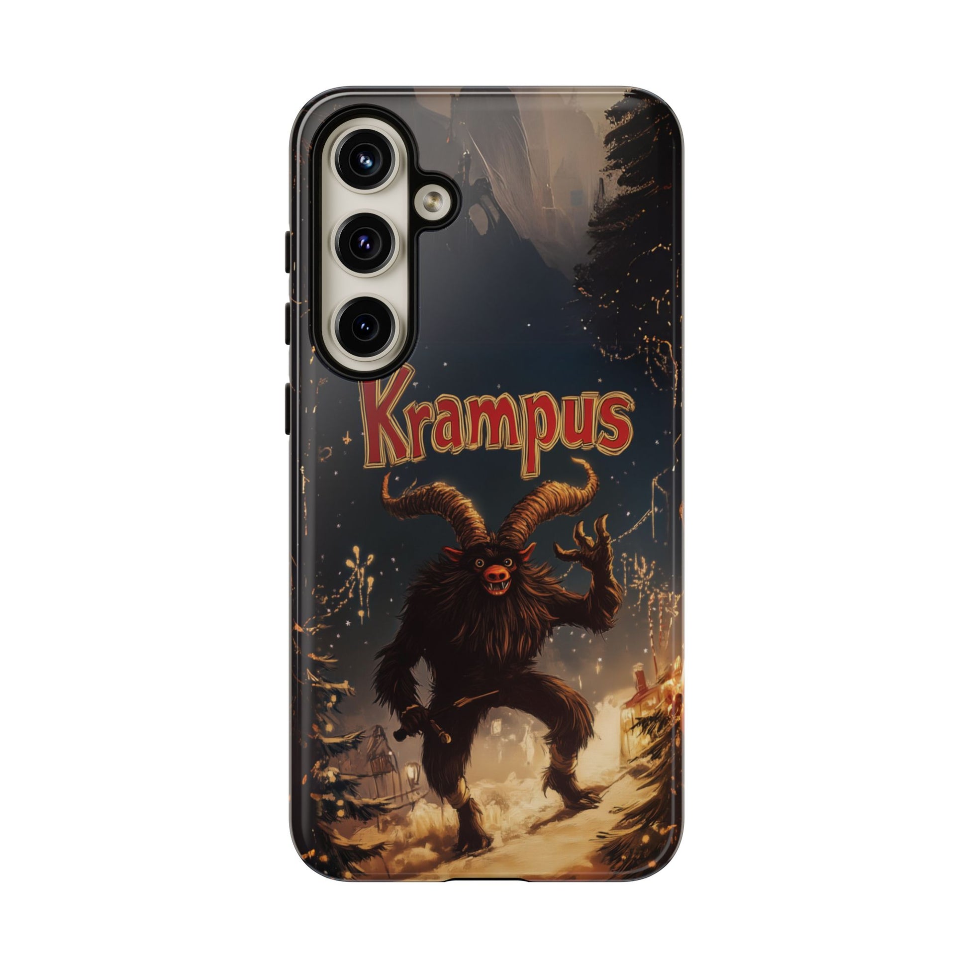Friendly Krampus Christmas Phone Case Gothic Holiday Traditional Design Scary Merry Santa Claus iphone 13 14 15 16 Pro Max Galaxy Pixel