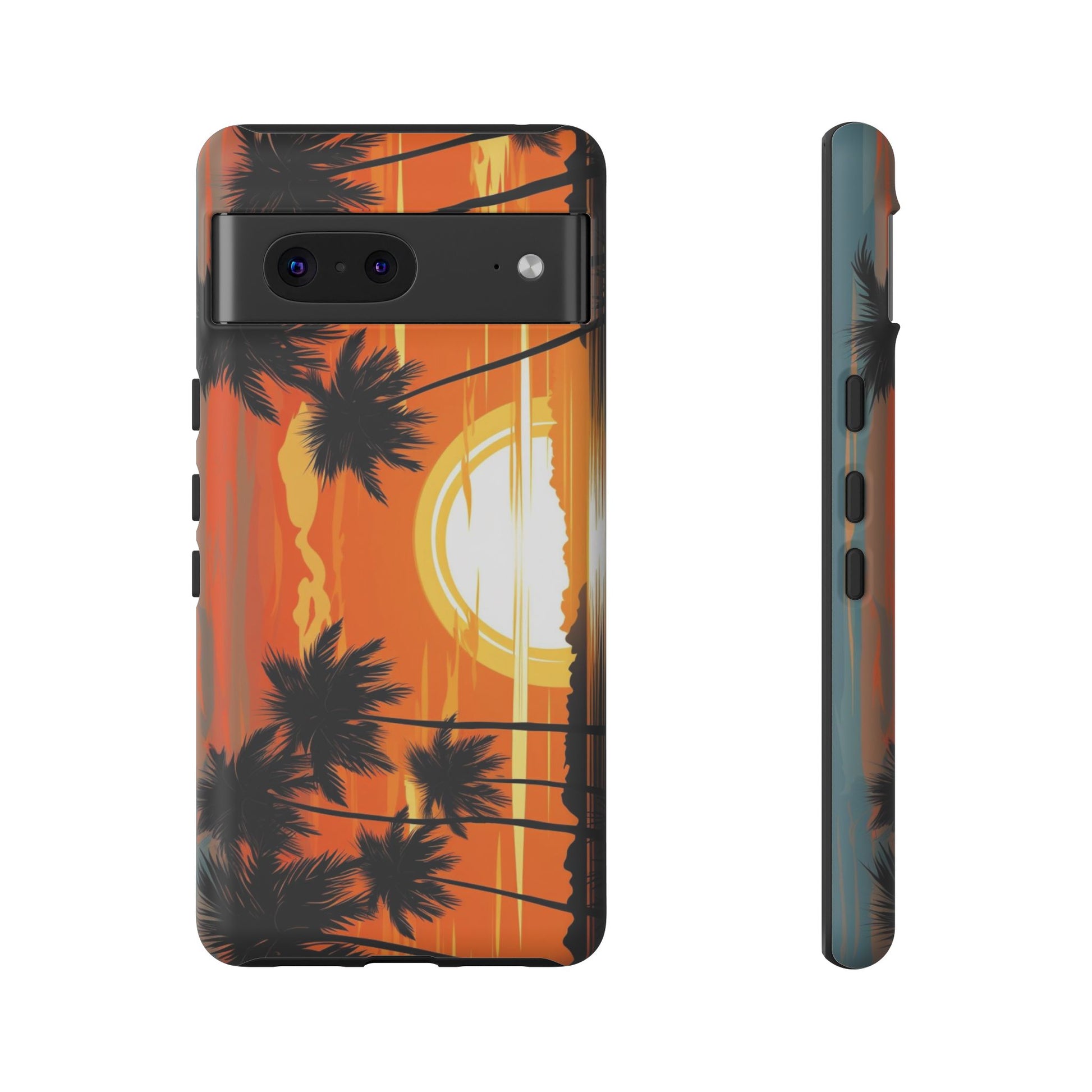 Sunset Palm Trees Tough Phone Cases for iPhone and Android