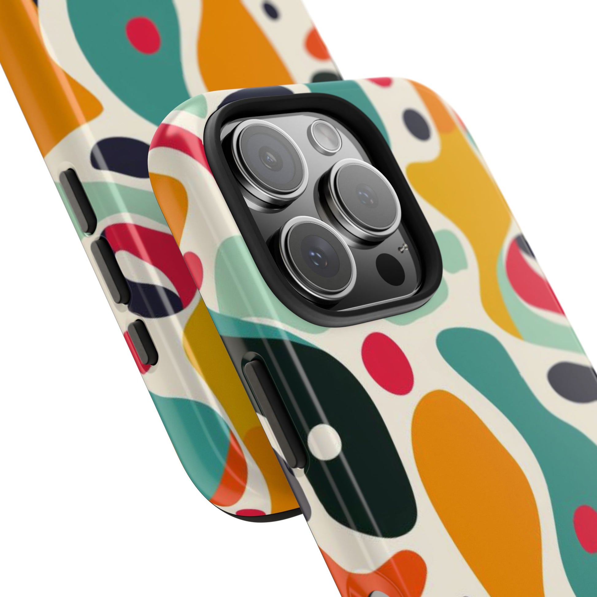 Mid Mod Fun Spots - Colorful Mid Mod Design Durable Phone Case - Vibrant and Stylish iPhone Tough Cover - Fun Retro Protection Accessory