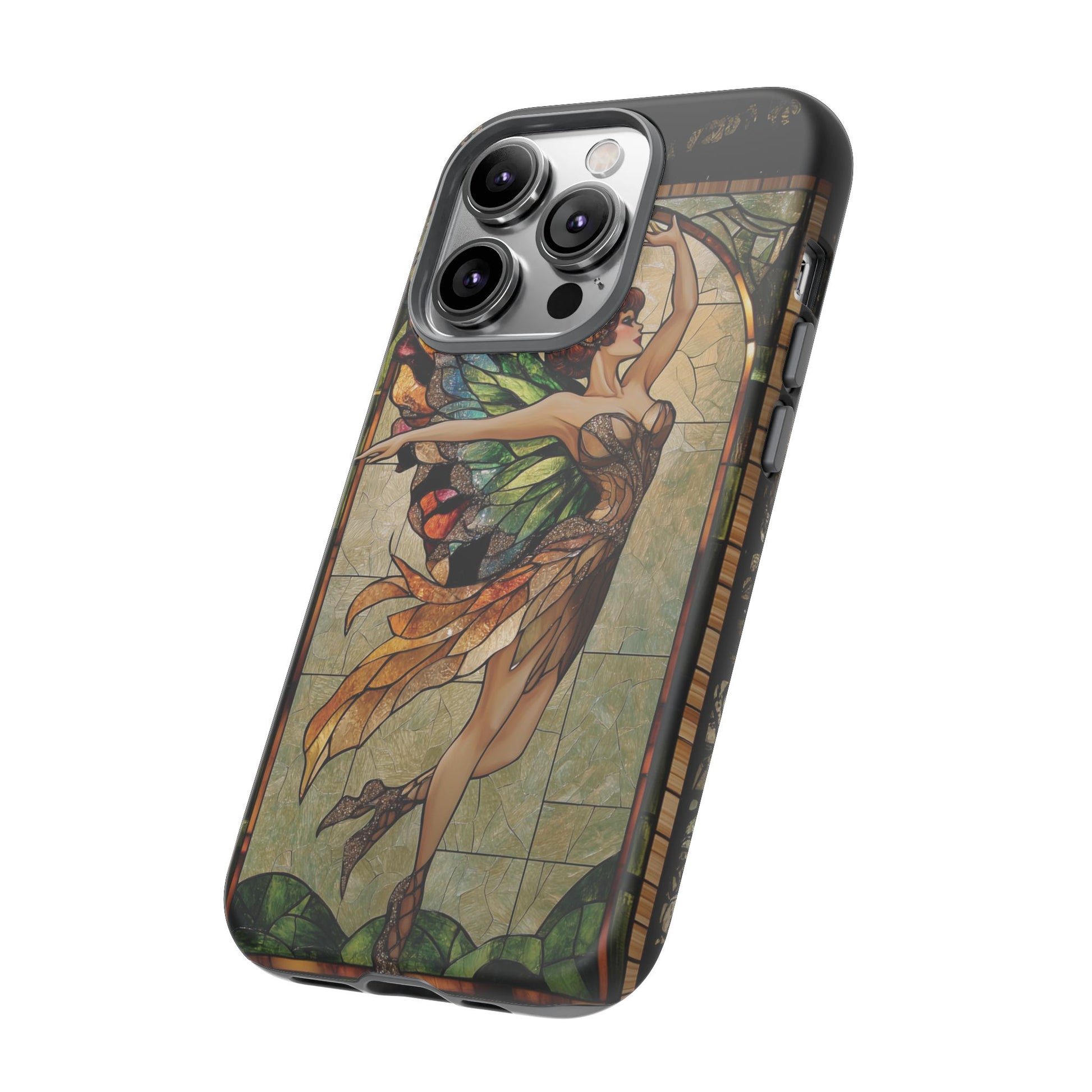 Fairy Phone Case Art Deco Woman Phone Case 1920s Art Nouveau Design in Stained Glass Alphonse Mucha Style Gatsby Style Poster