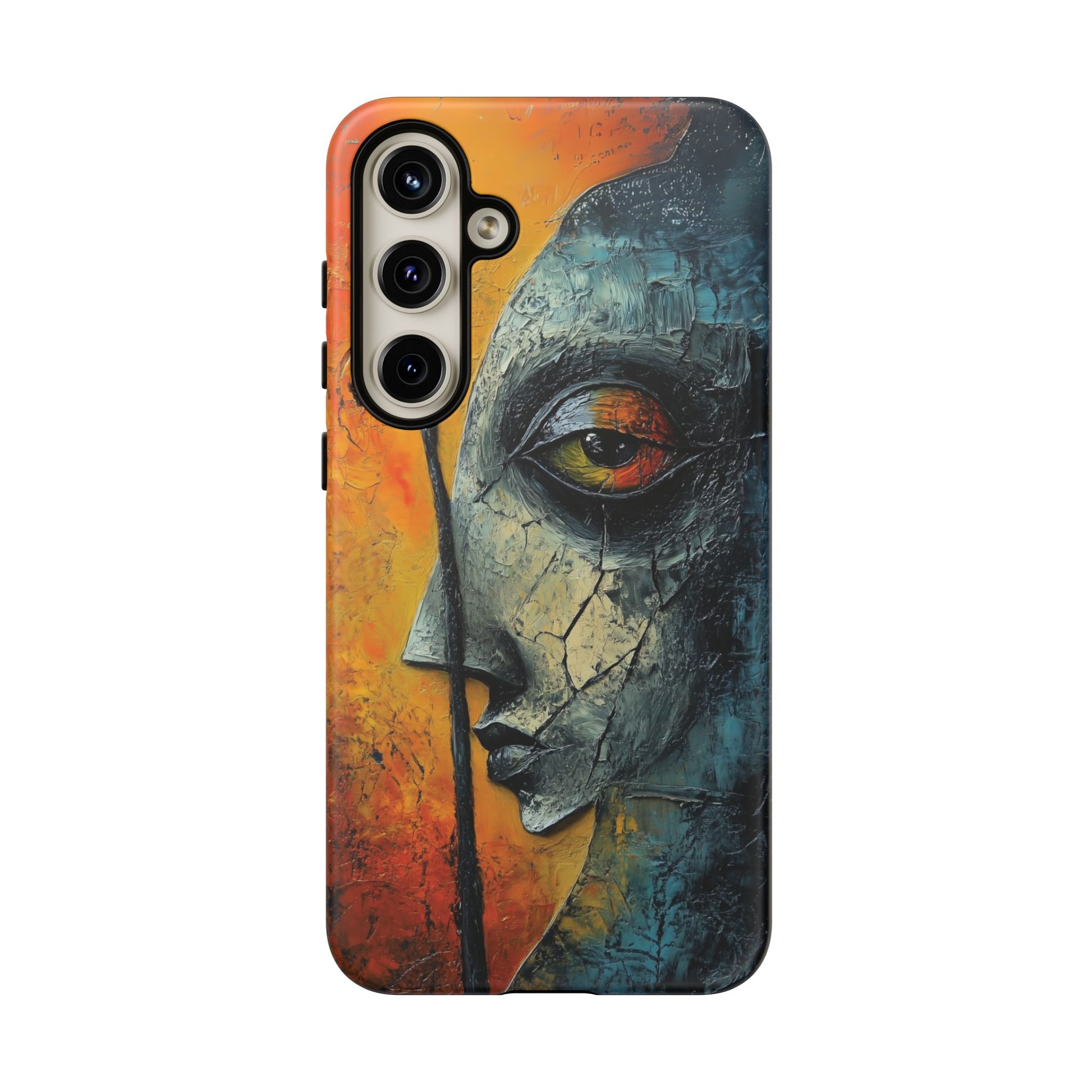 Surrealist Art Phone Case Salvador Dali Style Face Tough Case Unique Artistic 3D Textured Look Surrealism Gift Art iPhone 13 14 15 16