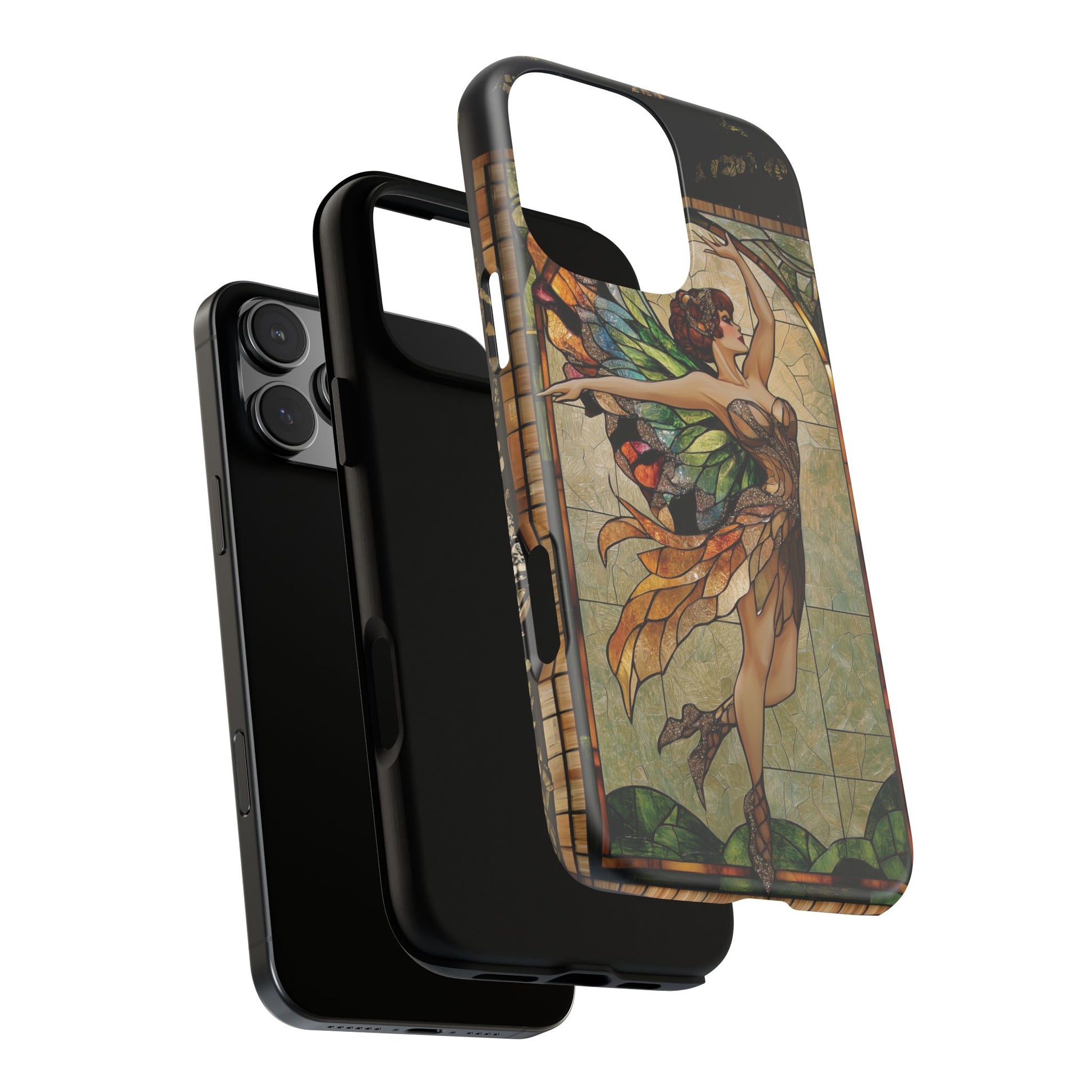 Fairy Phone Case Art Deco Woman Phone Case 1920s Art Nouveau Design in Stained Glass Alphonse Mucha Style Gatsby Style Poster