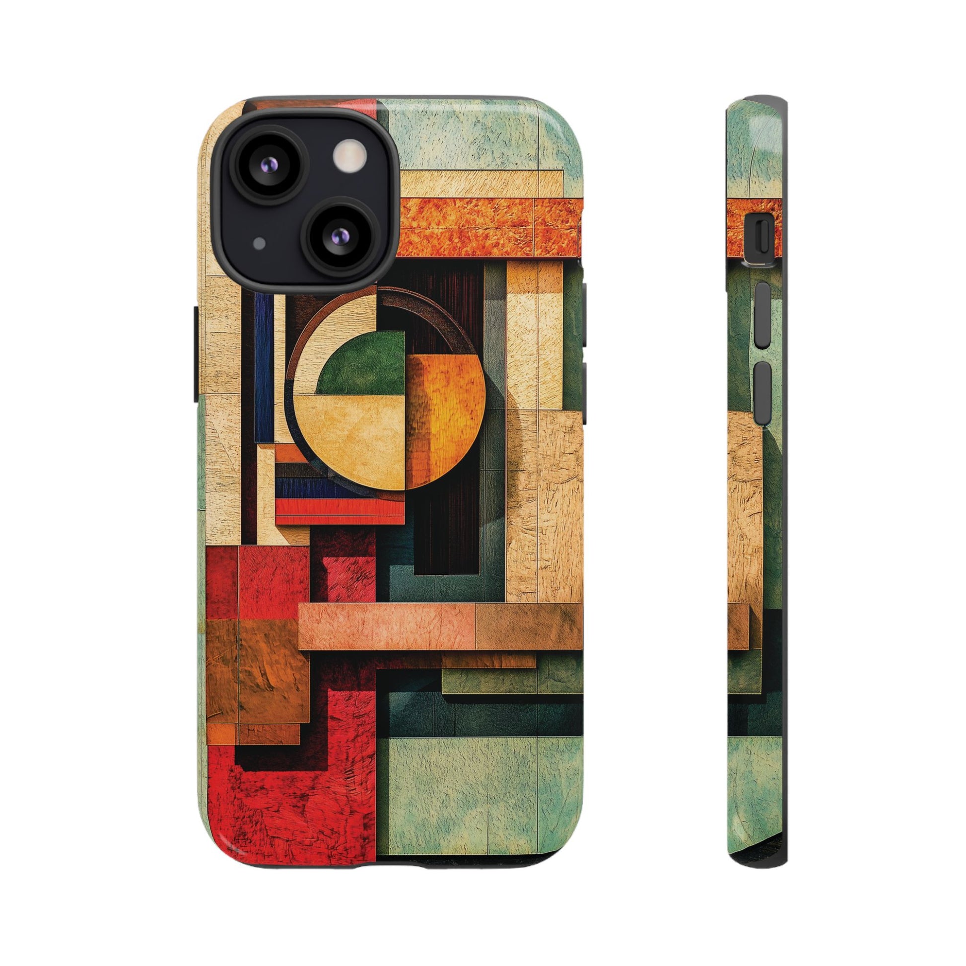 Tan Prairie Style Frank Lloyd Wright Usonian Phone Case Geometric Stained Glass Art Deco Marble Gold 13 14 15 16 iPhone Pro Max Galaxy Pixel
