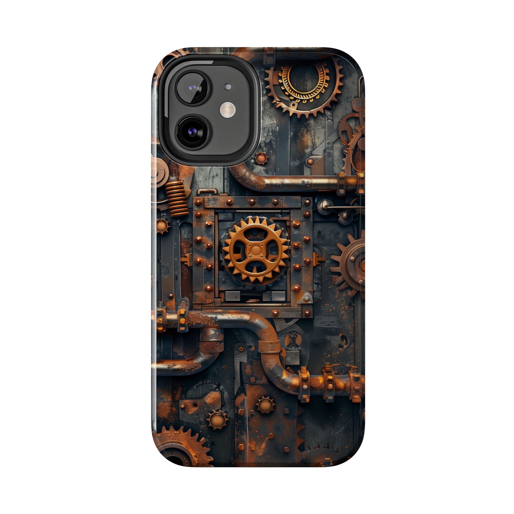 Steampunk Phone Case - Industrial Style Cover with Pipes and Cogs - Unique Steampunk Accessory for Your Phone