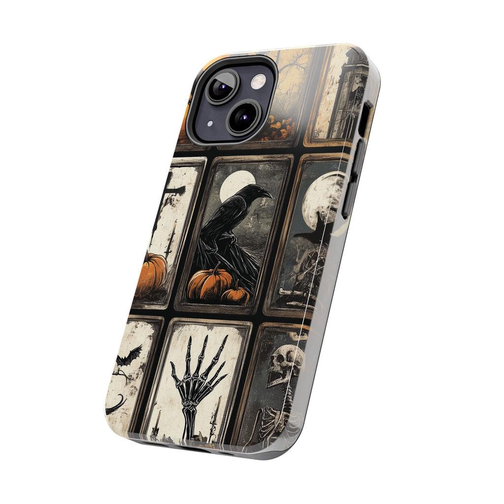 The CrowTarot Card Mystical Phone Case Psychic Dark Academia Halloween Gothic Phone Case Street iPhone 15 Pro Max Samsung Galaxy