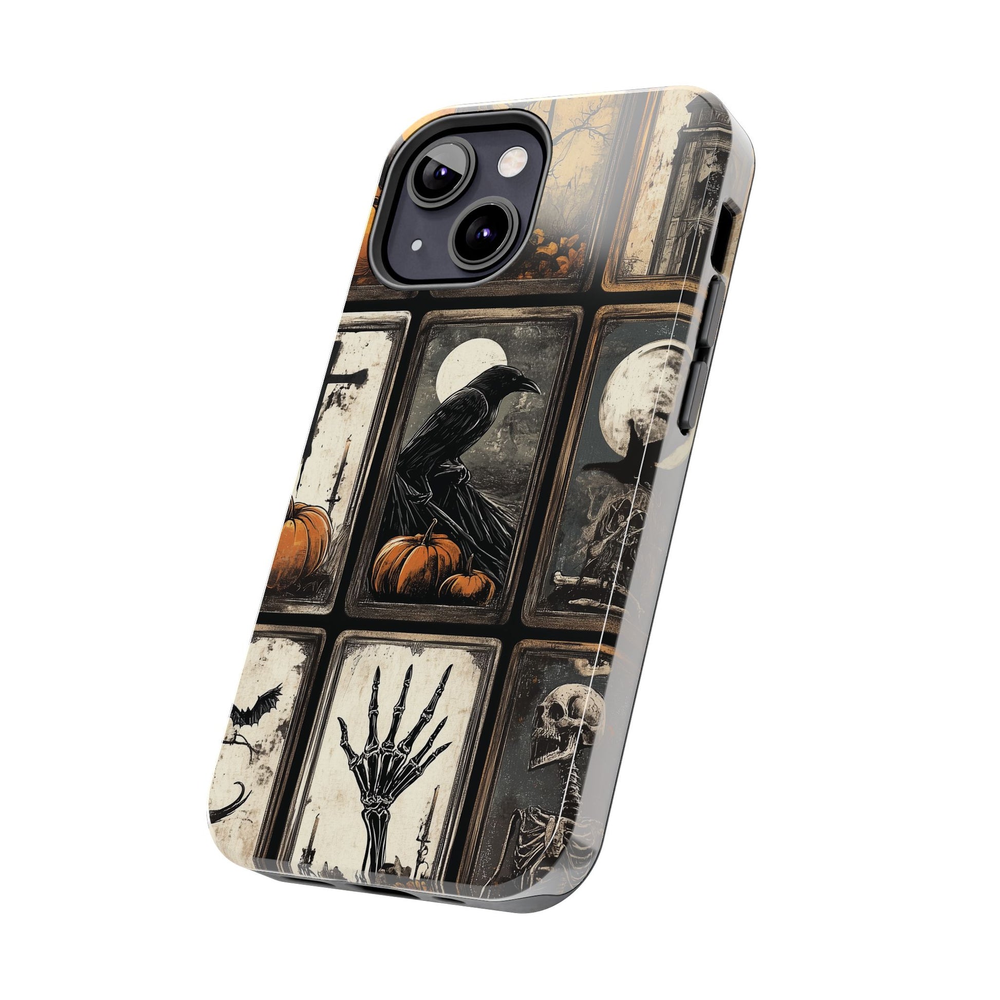 The CrowTarot Card Mystical Phone Case Psychic Dark Academia Halloween Gothic Phone Case Street iPhone 15 Pro Max Samsung Galaxy