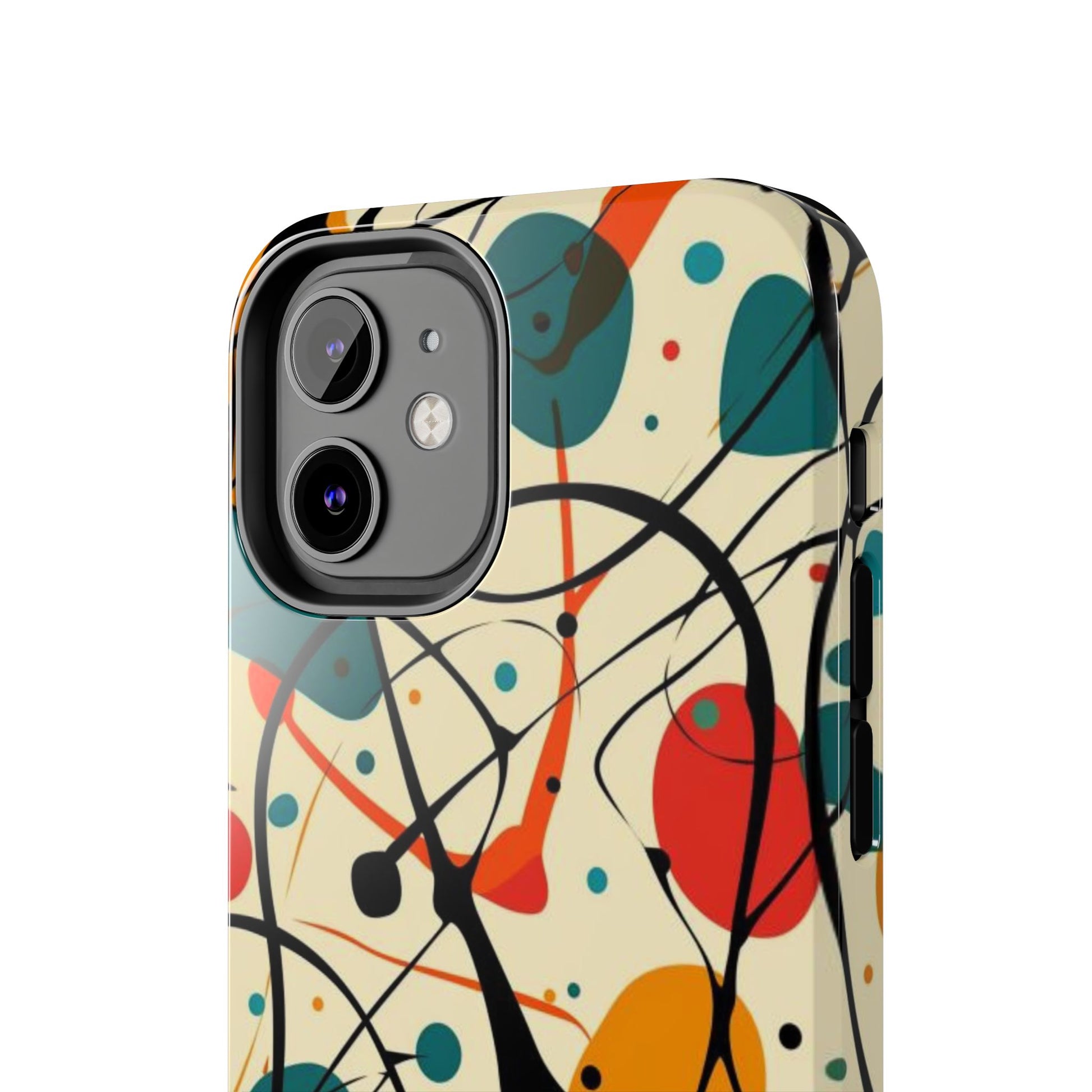 Mid Mod Phone Case,  Colorful Mid Mod Design Durable Phone Case, Vibrant and Stylish iPhone Tough Cover, iphone 15 case, iphone 14 pro max