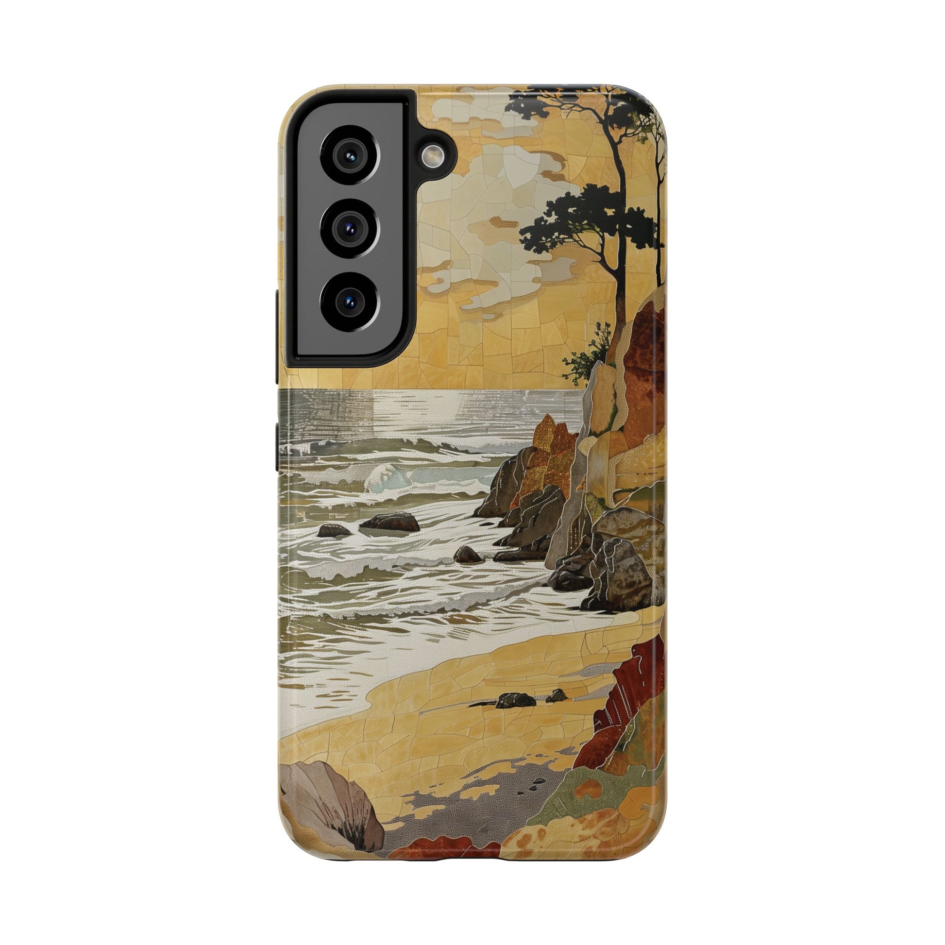 Retro Beach Scene Phone Case, Vintage Tropical Ocean iPhone Case, Summer Beach Phone Cover for iPhone, iphone 15 pro max