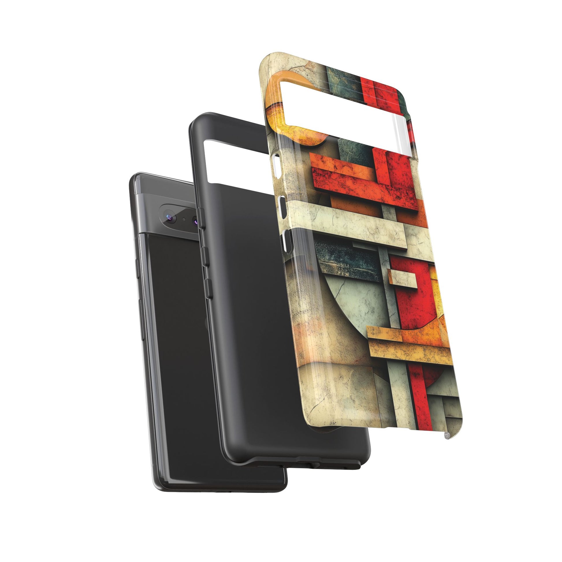Red Prairie Style Frank Lloyd Wright Usonian Phone Case Geometric Stained Glass Art Deco Marble Gold 13 14 15 16 iPhone Pro Max Galaxy Pixel