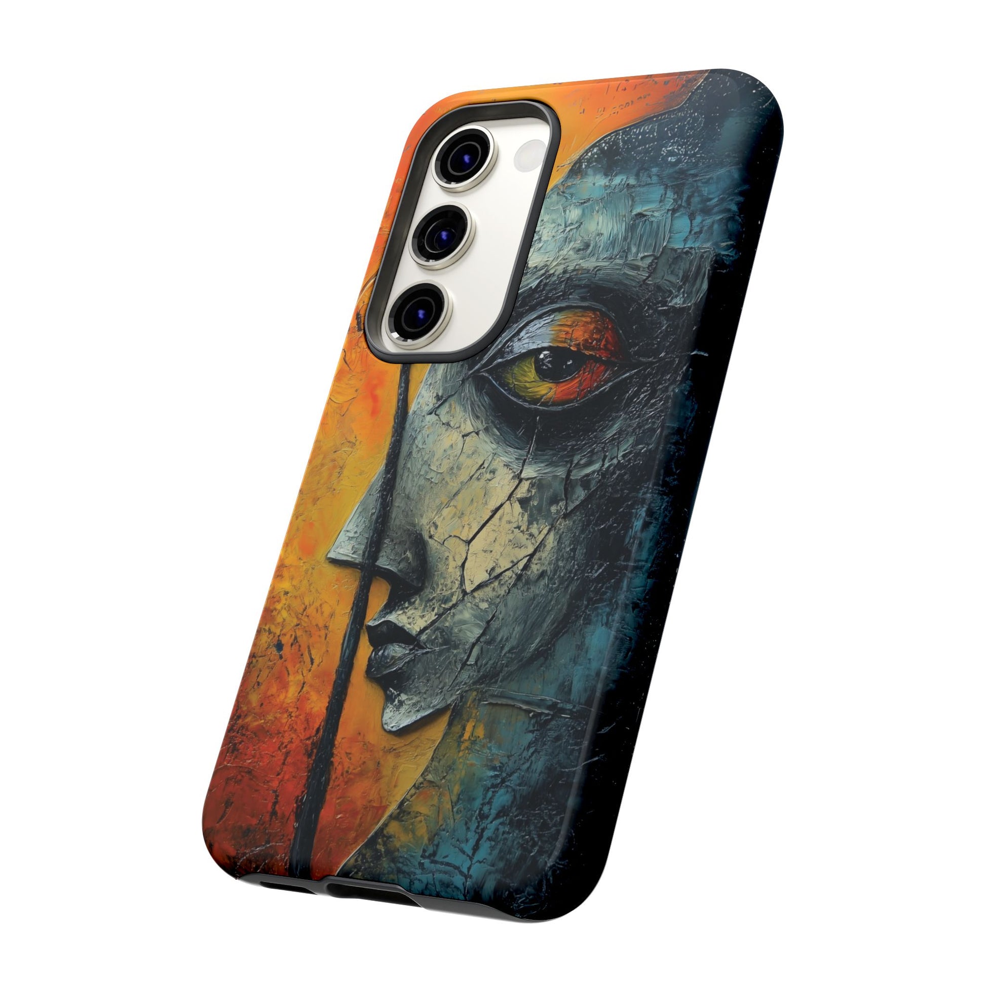 Surrealist Art Phone Case Salvador Dali Style Face Tough Case Unique Artistic 3D Textured Look Surrealism Gift Art iPhone 13 14 15 16