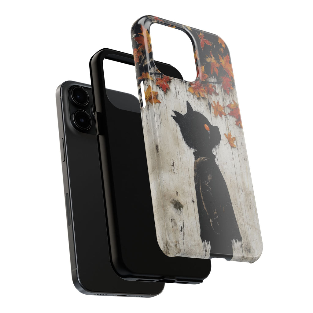 Fall Autumn Artistic Halloween Wolf Boy Gothic Dark Academia Street Art Urban Graffiti Phone Case Street iPhone 15 Pro Max Samsung Galaxy