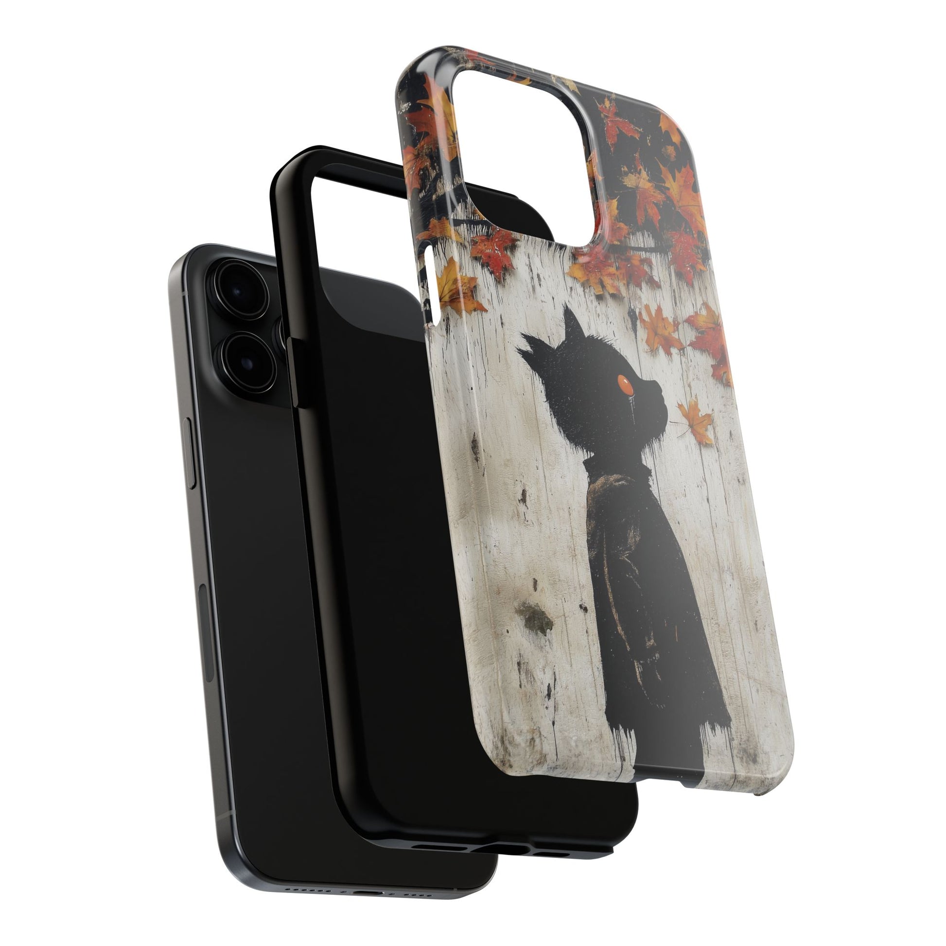 Fall Autumn Artistic Halloween Wolf Boy Gothic Dark Academia Street Art Urban Graffiti Phone Case Street iPhone 15 Pro Max Samsung Galaxy